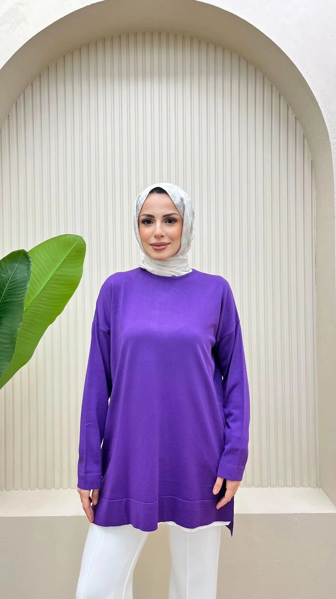Düz Merserize Tunik