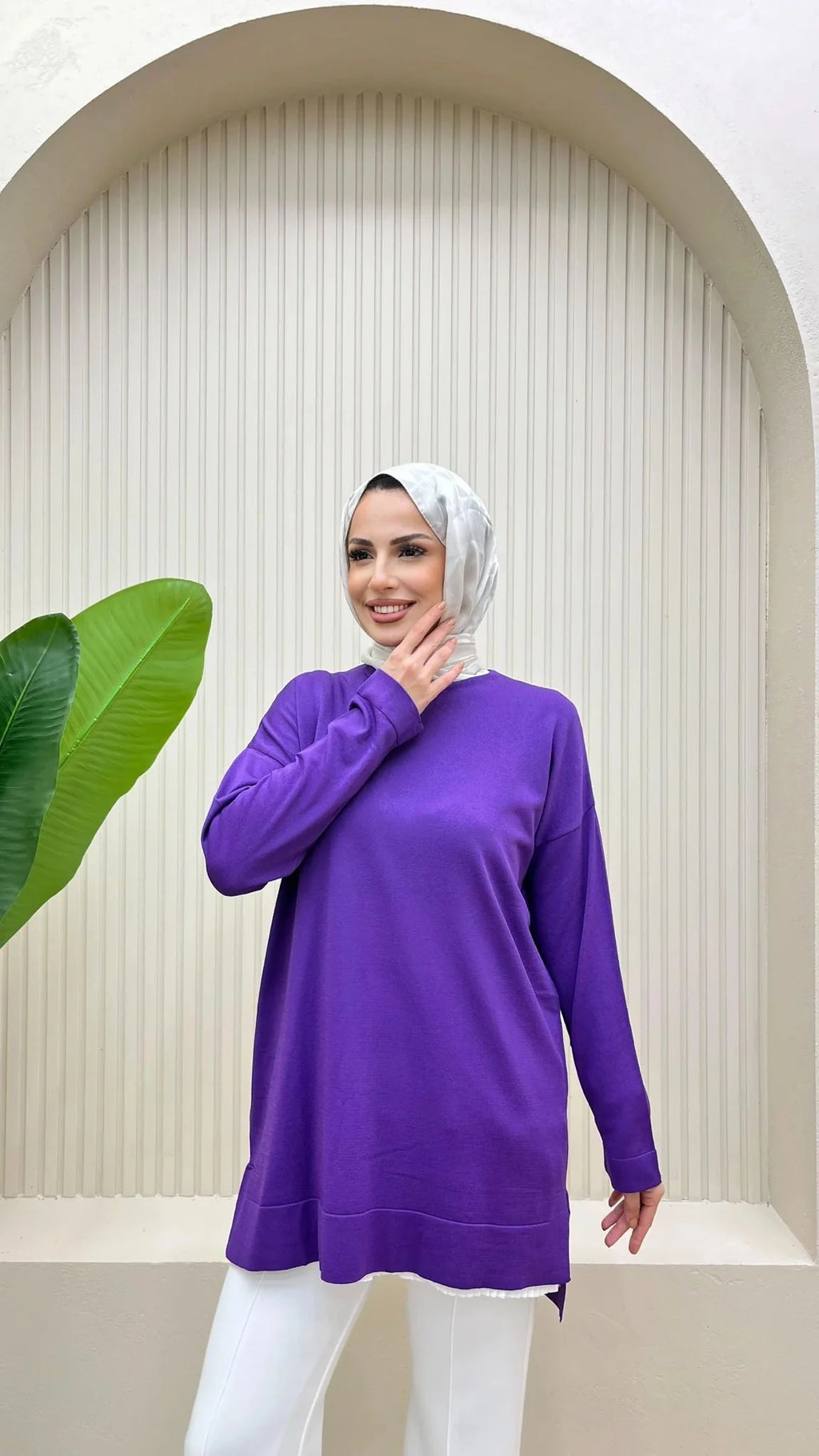 Düz Merserize Tunik