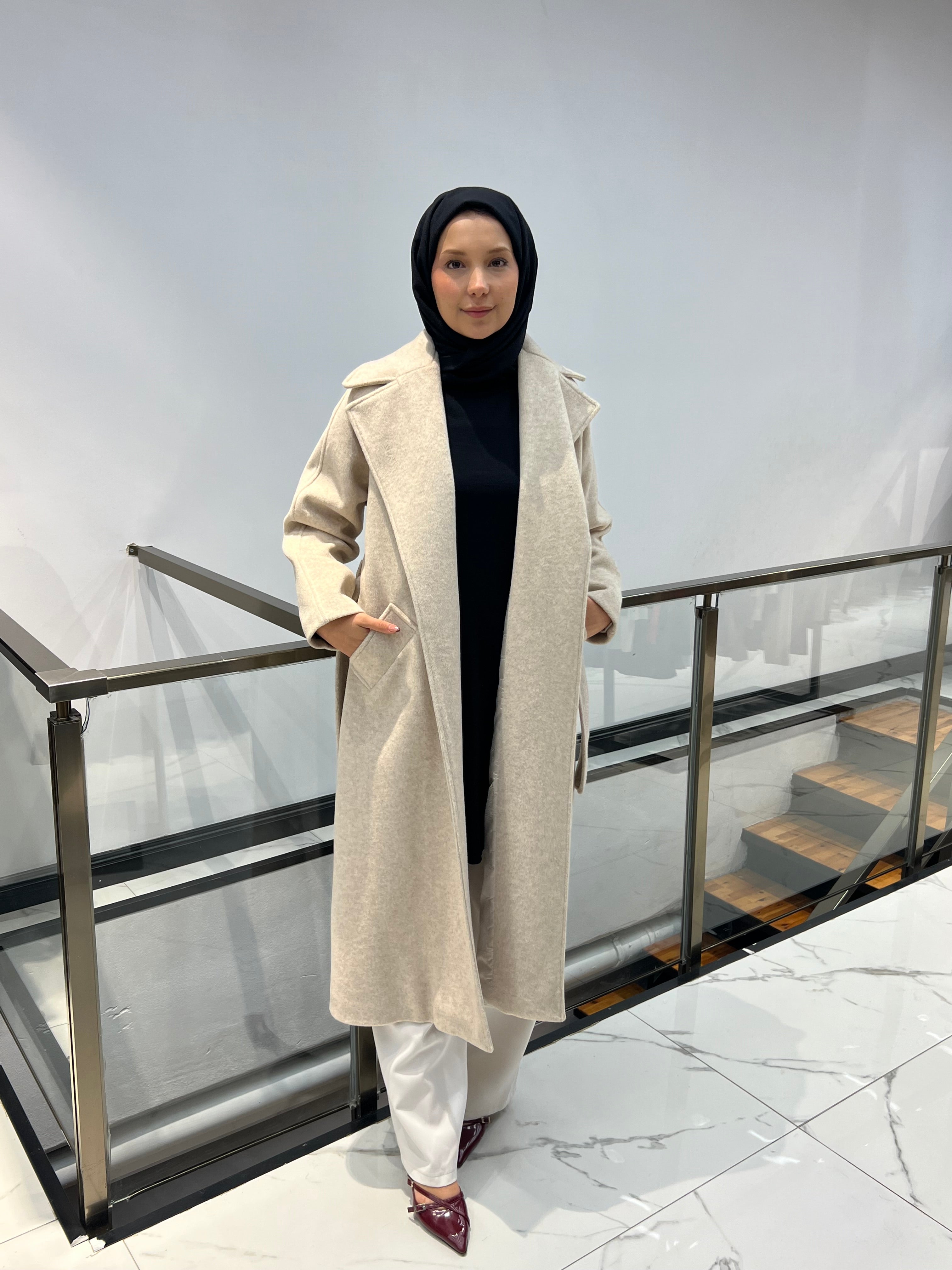 Kaşmir Kaban Düğmesiz