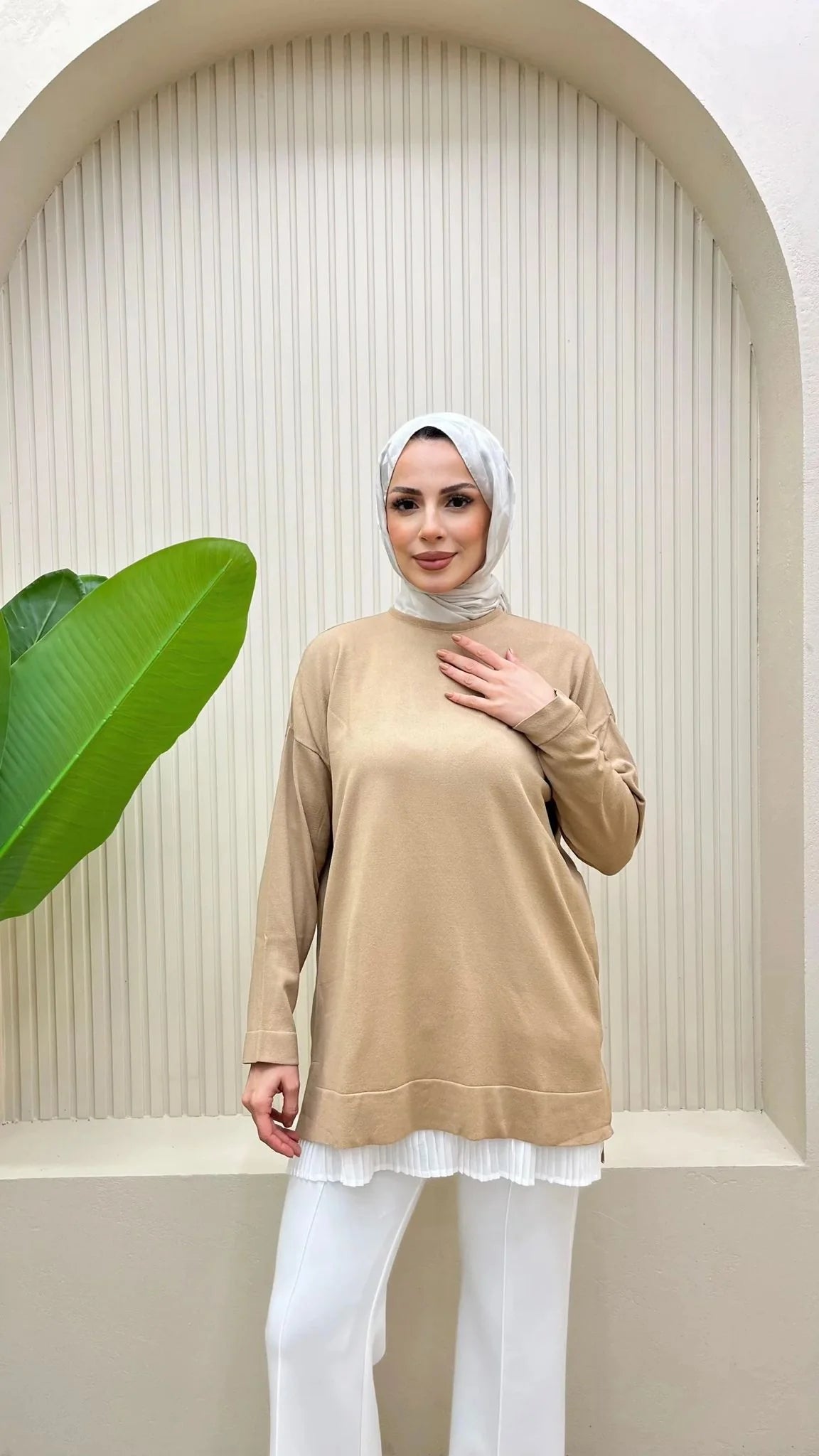 Düz Merserize Tunik