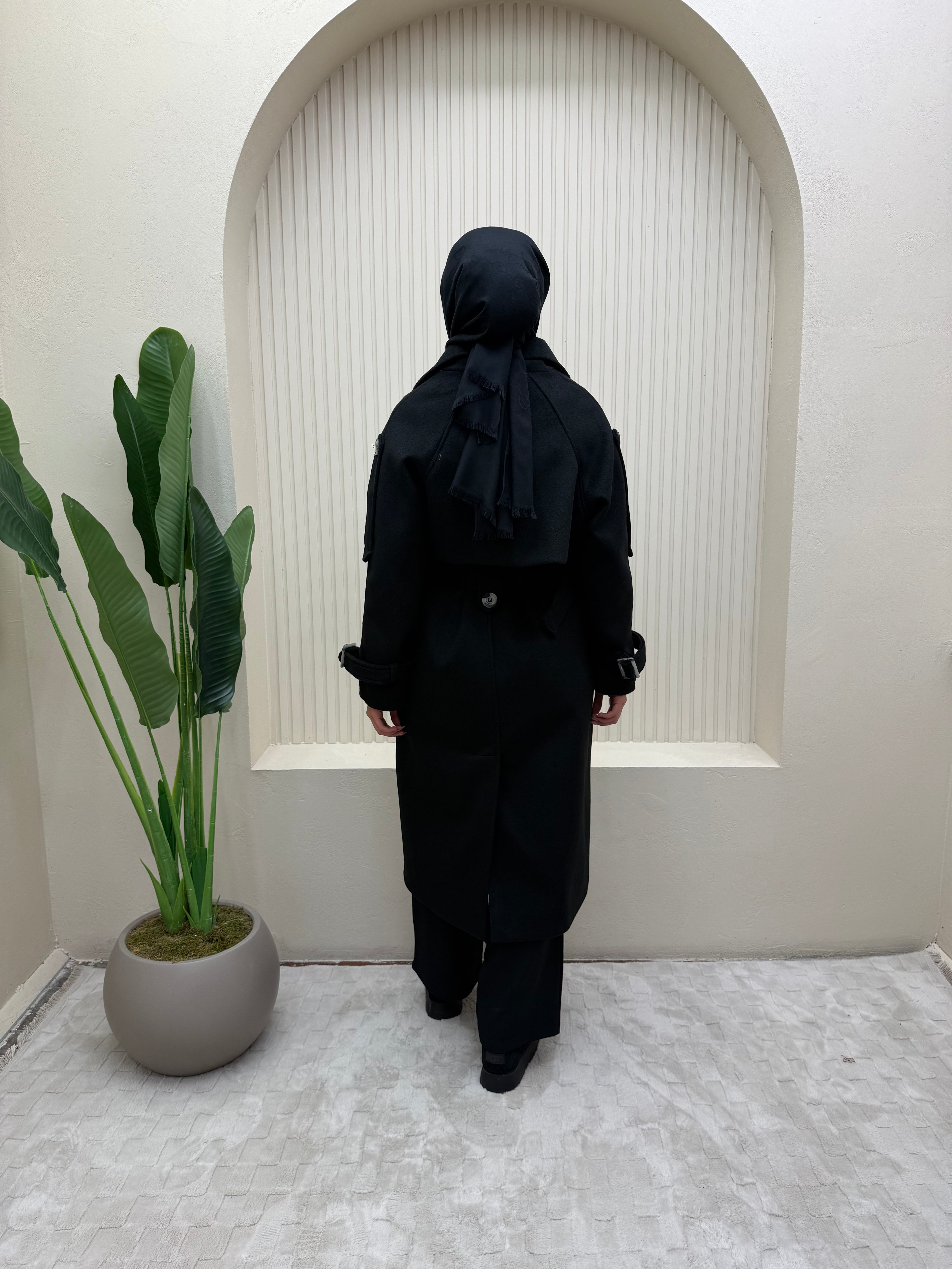 Kaşmir Kaban Apolet Ve Pelerin Detaylı