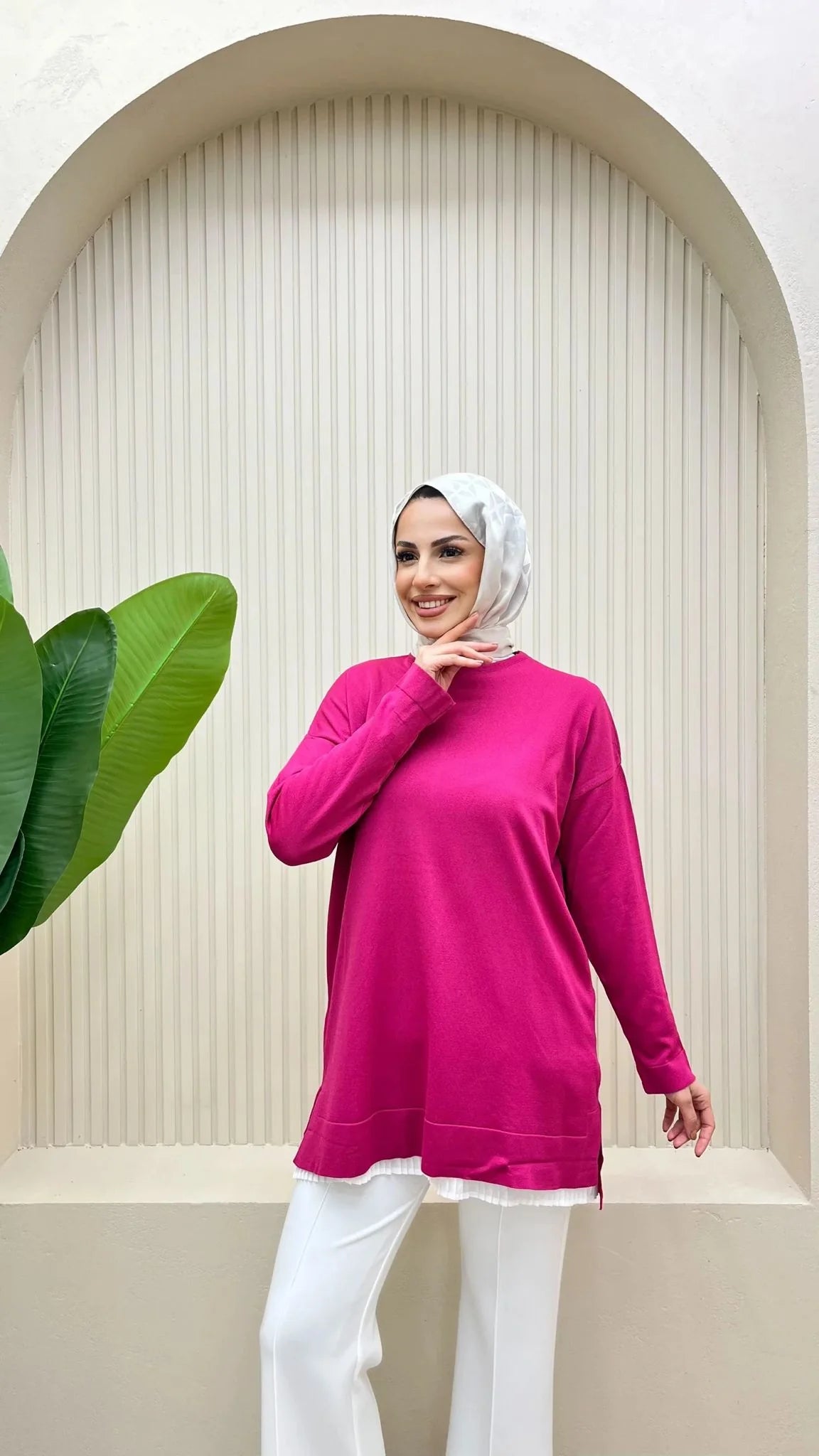 Düz Merserize Tunik