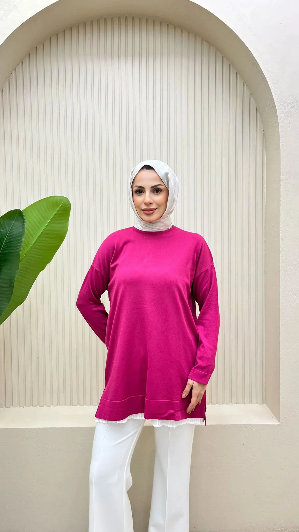 Düz Merserize Tunik