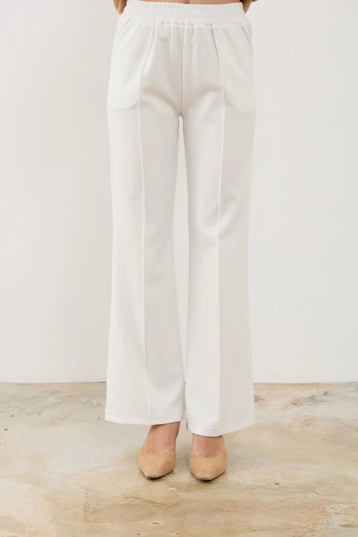 Krep İspanyol Paça Pantolon