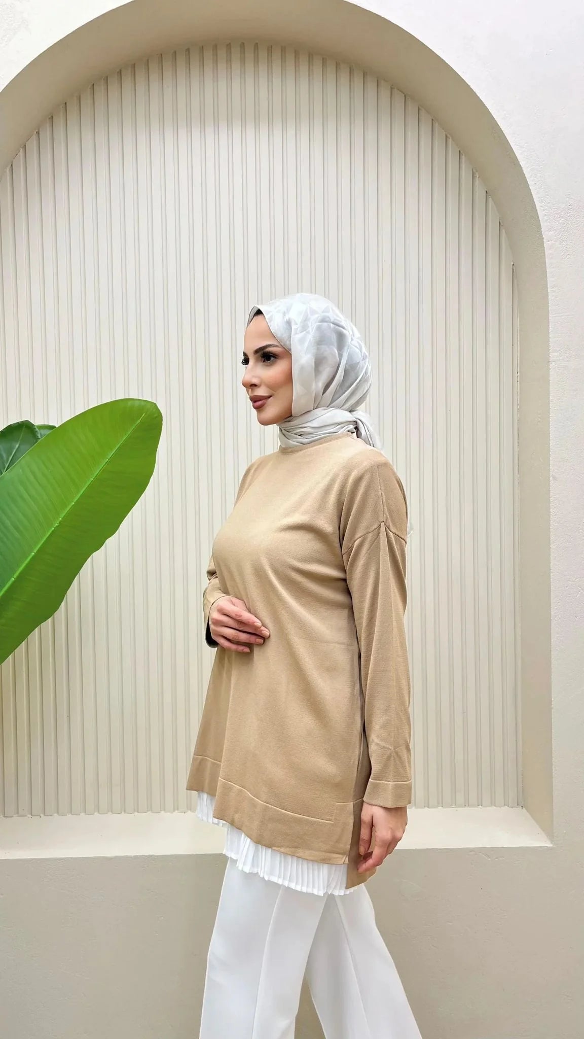 Düz Merserize Tunik