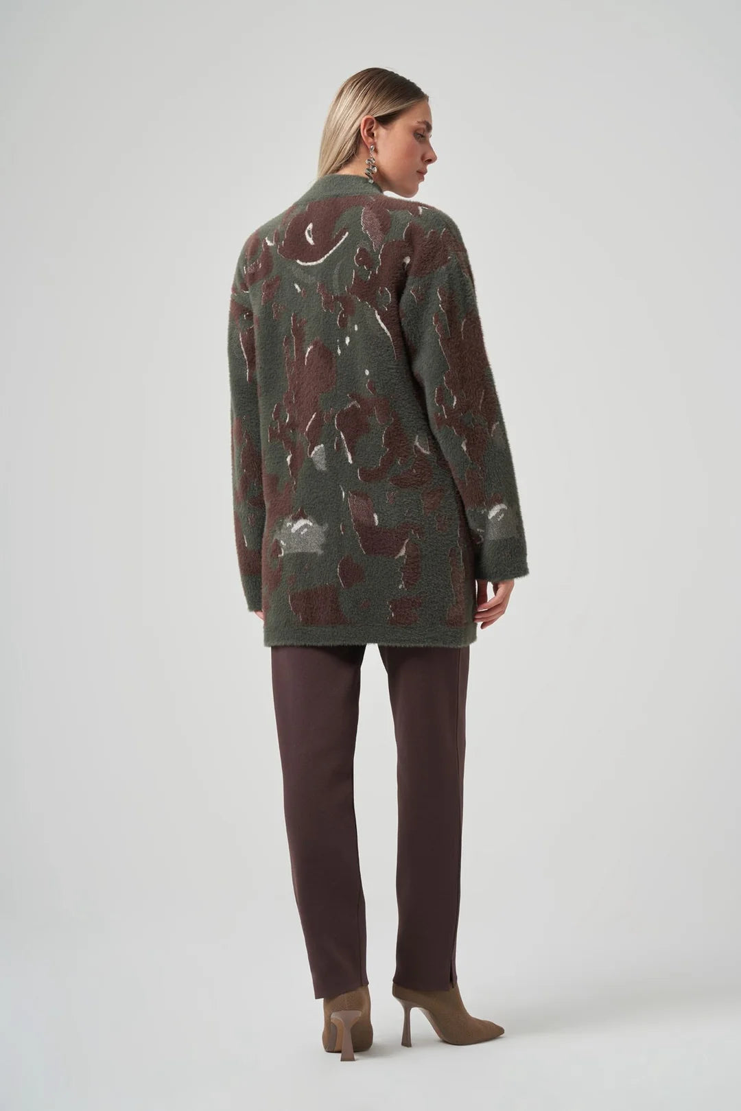 Nuss 7006 Angora Desenli Hırka