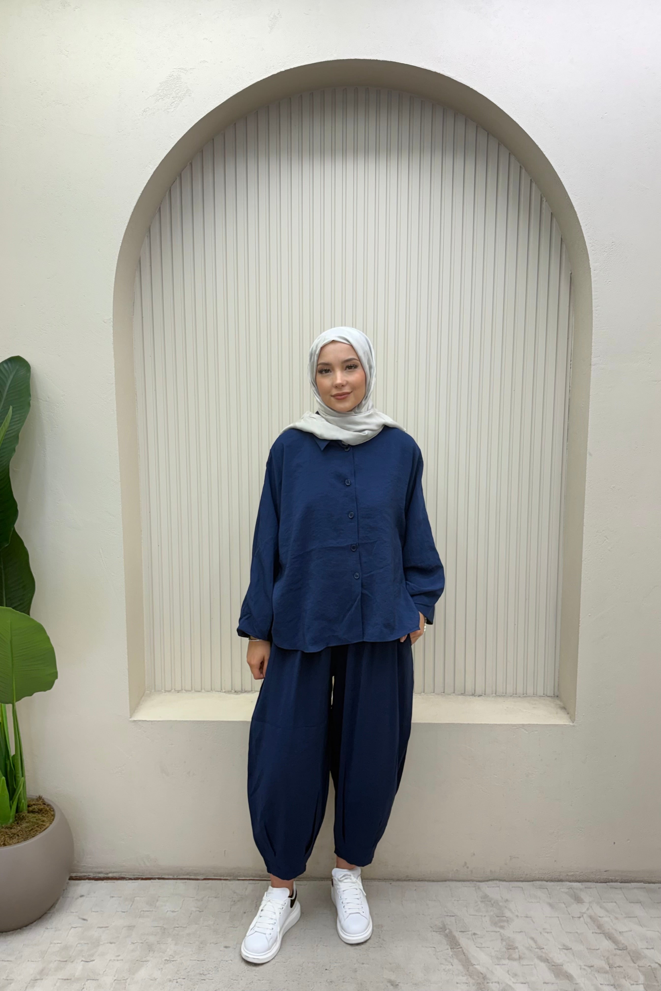 Modal Oversize Şalvarlı Takım