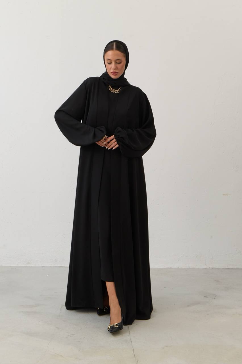 İkili Özel Dökümlü Abaya Takım