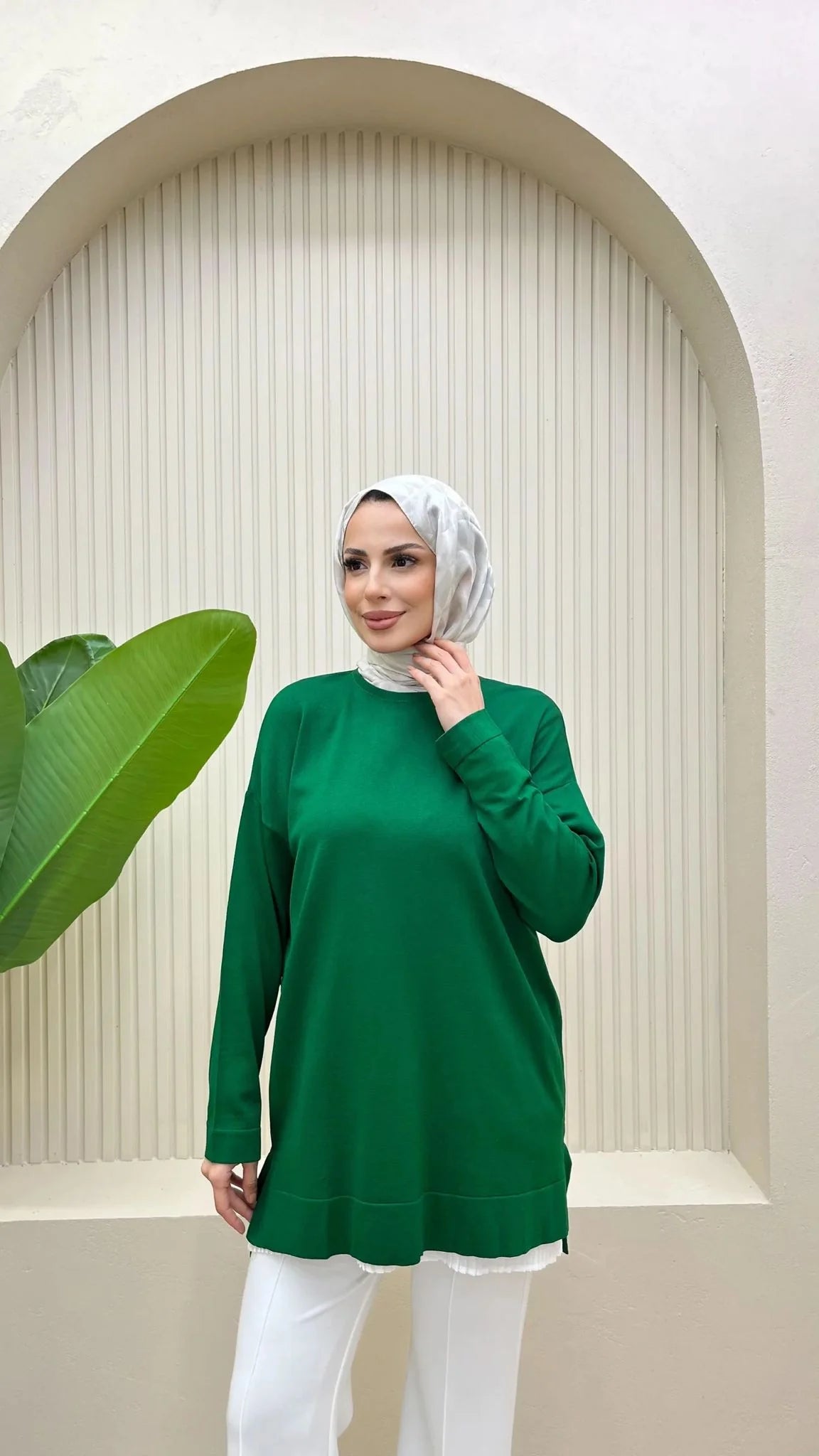 Düz Merserize Tunik