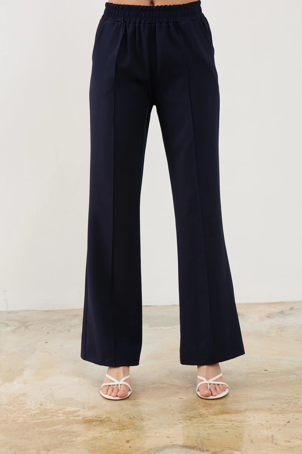 Krep İspanyol Paça Pantolon