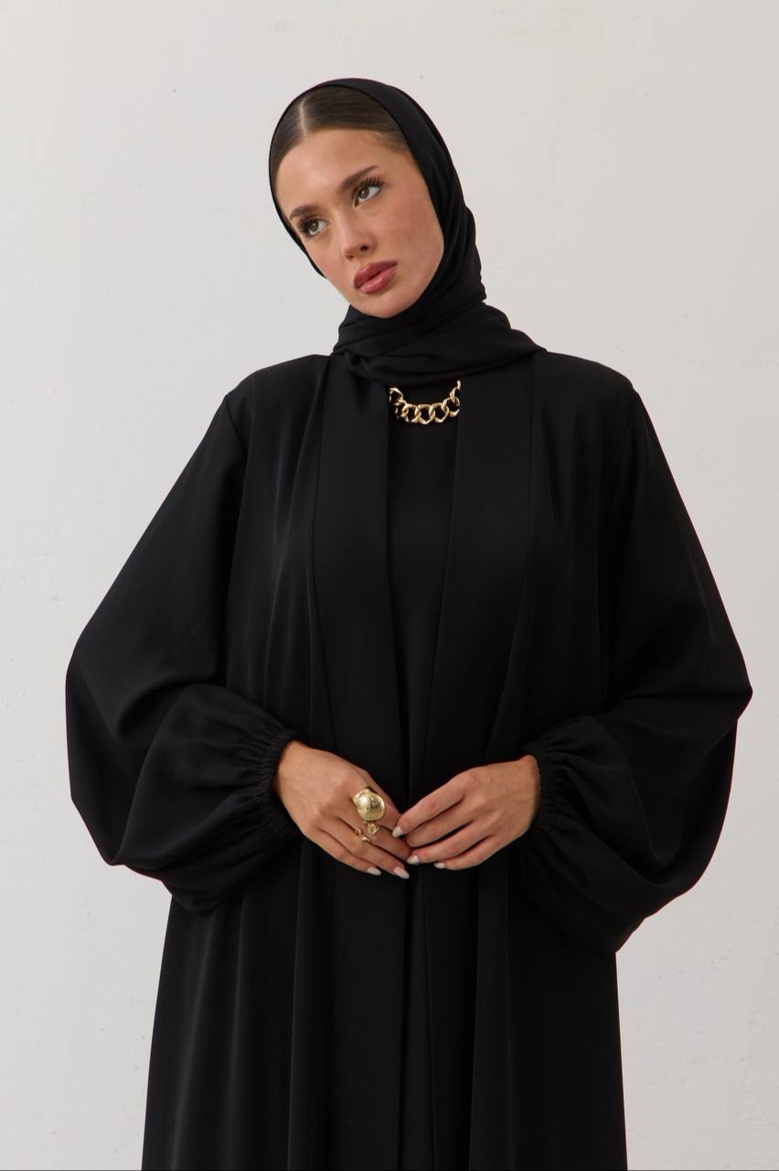 İkili Özel Dökümlü Abaya Takım