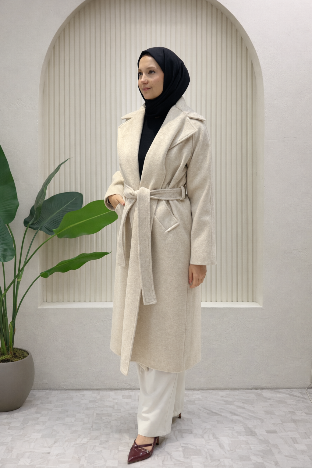 Kaşmir Kaban Düğmesiz