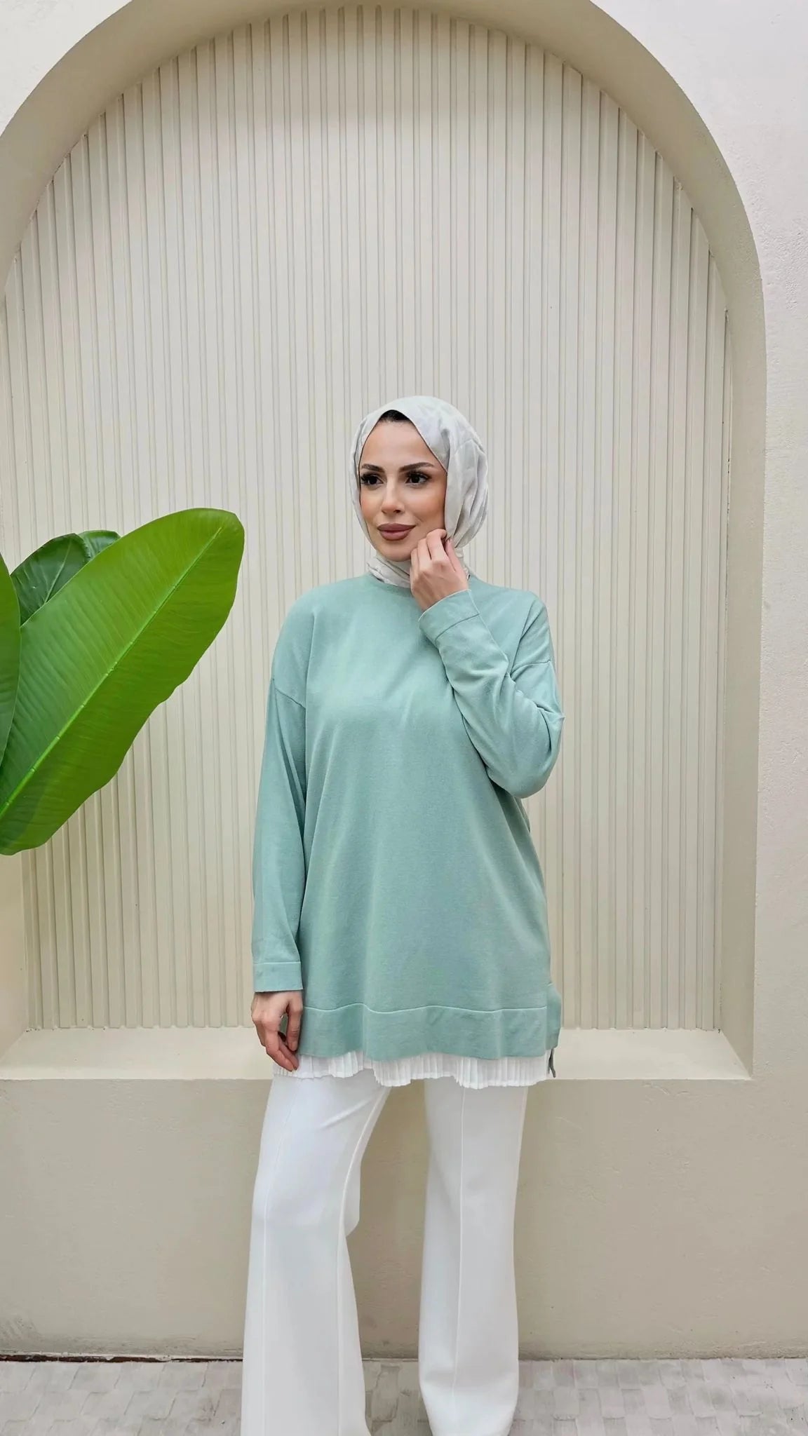 Düz Merserize Tunik