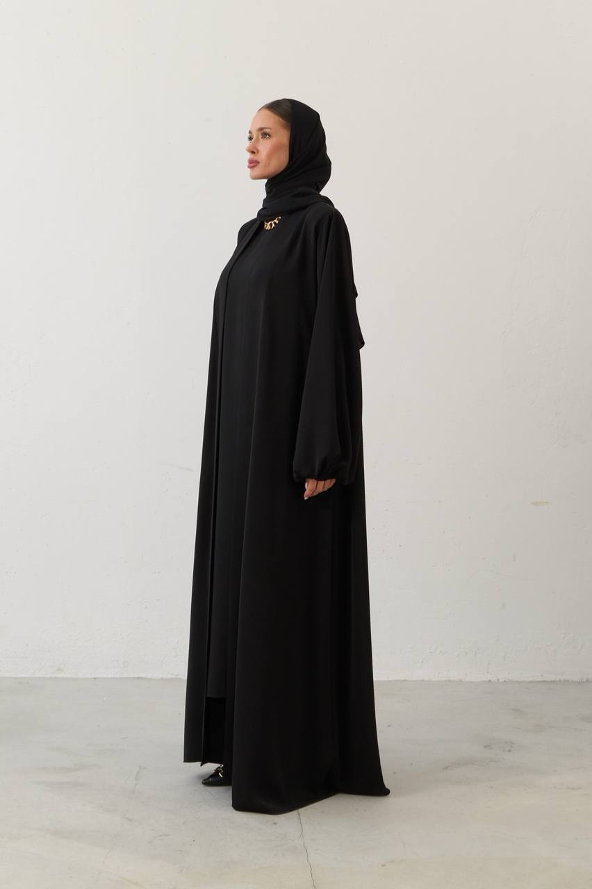 İkili Özel Dökümlü Abaya Takım
