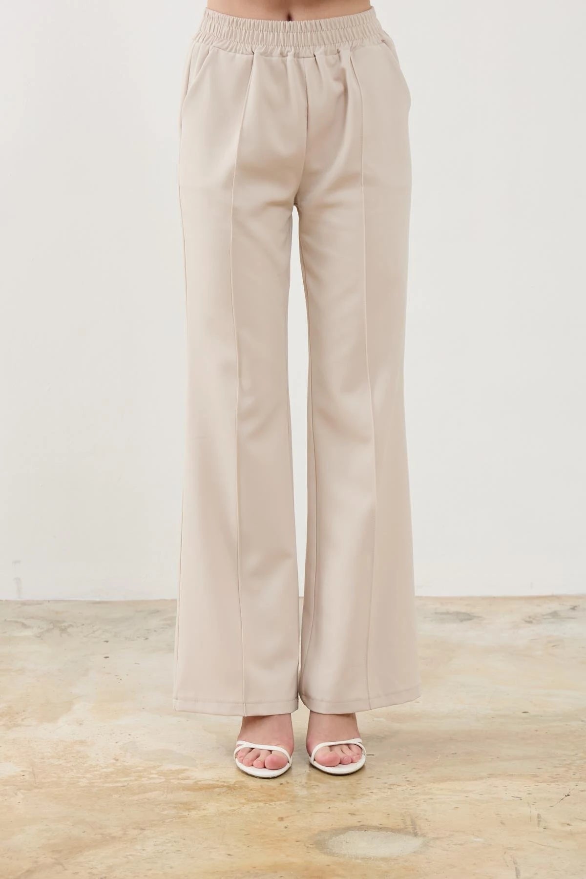 Krep İspanyol Paça Pantolon