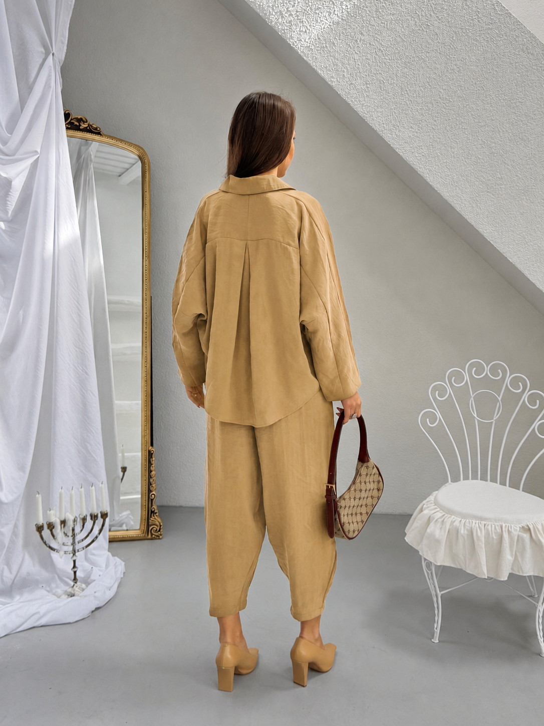 Modal Oversize Şalvarlı Takım