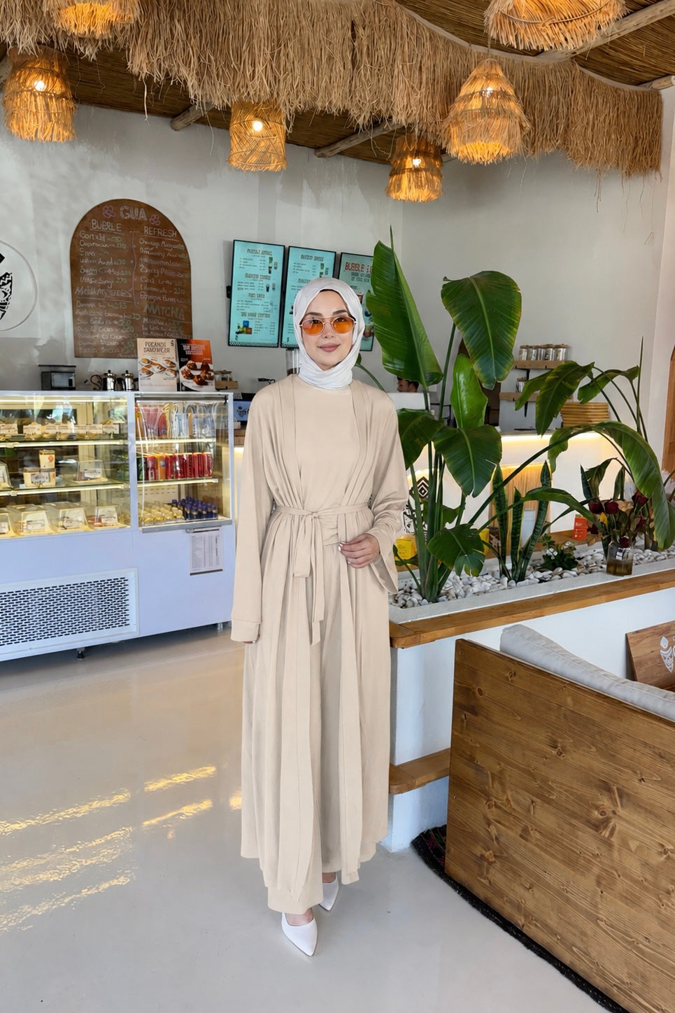Oysho Spor Üçlü Abaya Takım