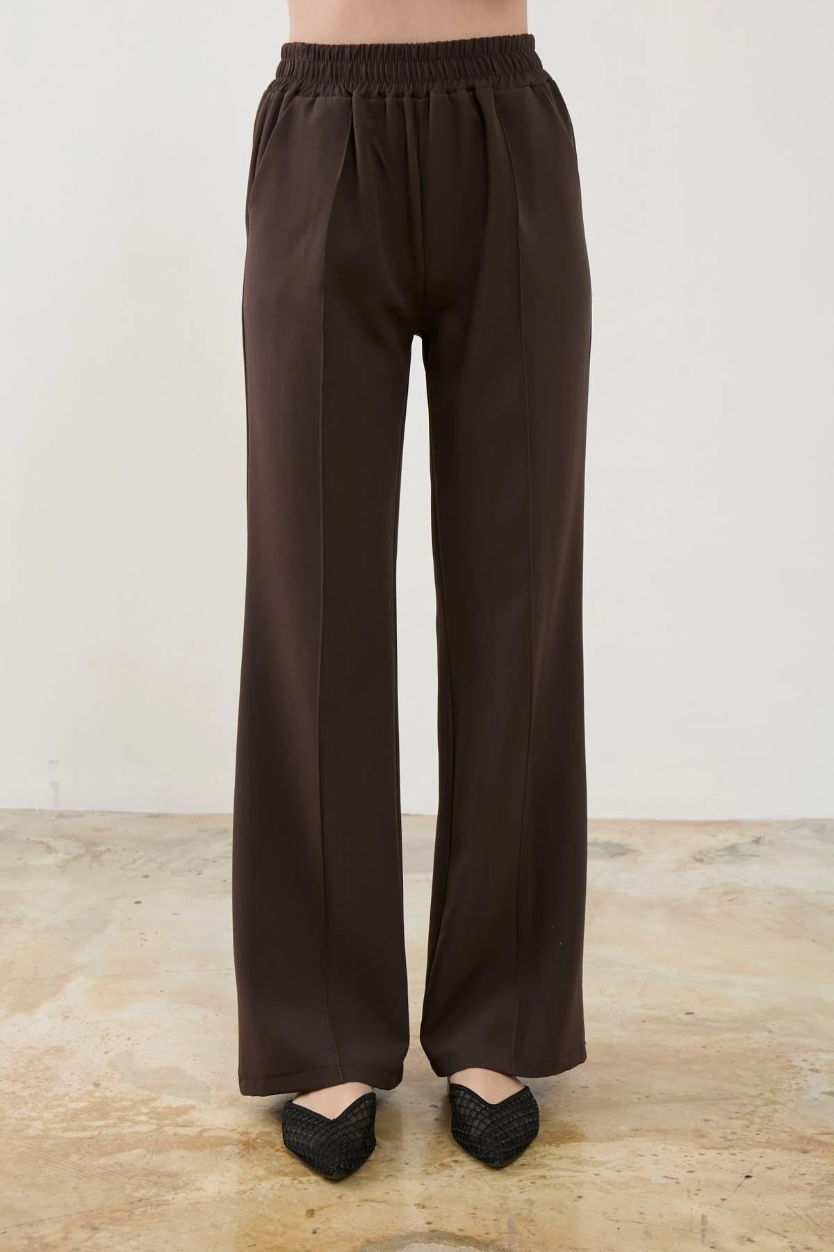 Krep İspanyol Paça Pantolon