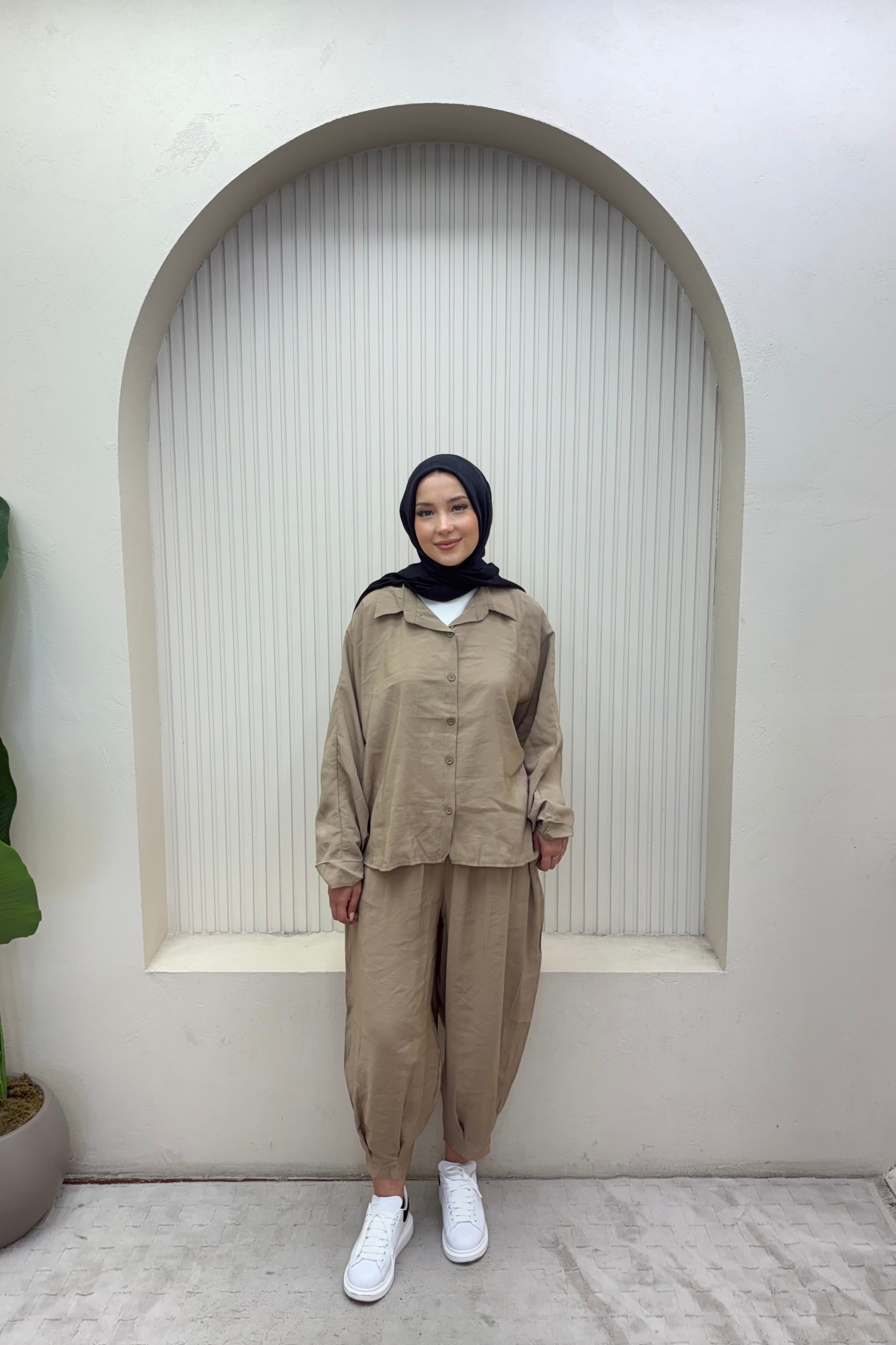 Modal Oversize Şalvarlı Takım