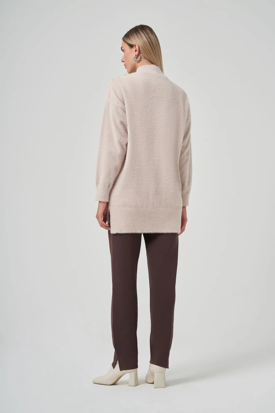 Nuss 7003 Taş Detaylı Angora Kazak