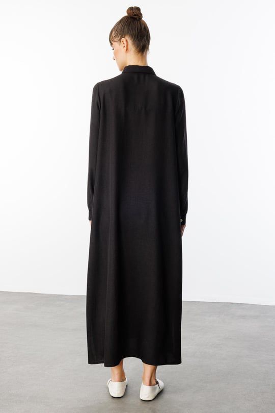 Micca Dikiş Detaylı İpekçe Kumaş Konforlu Kap Ferace