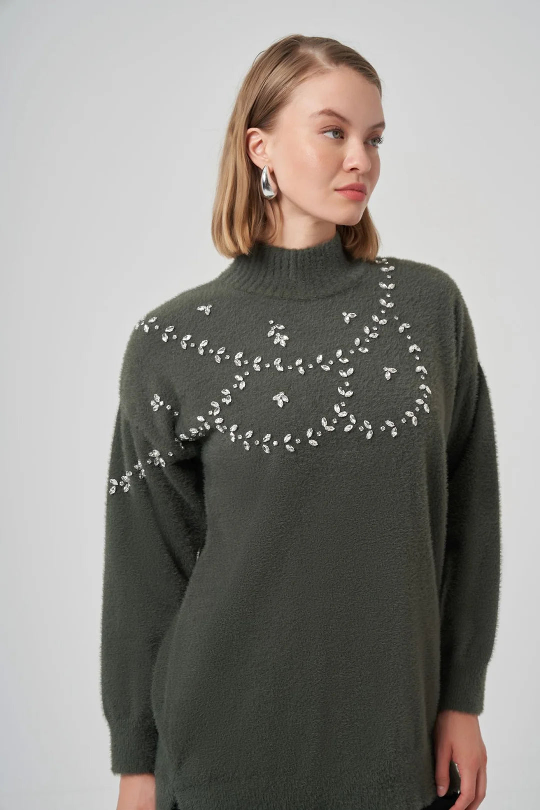 Nuss 7002 Ön Taş İşlemeli Angora