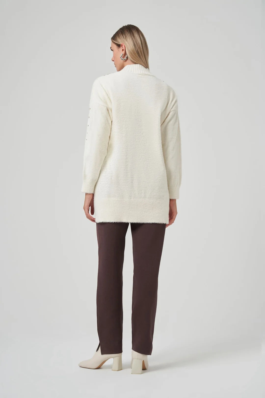 Nuss 7003 Taş Detaylı Angora Kazak