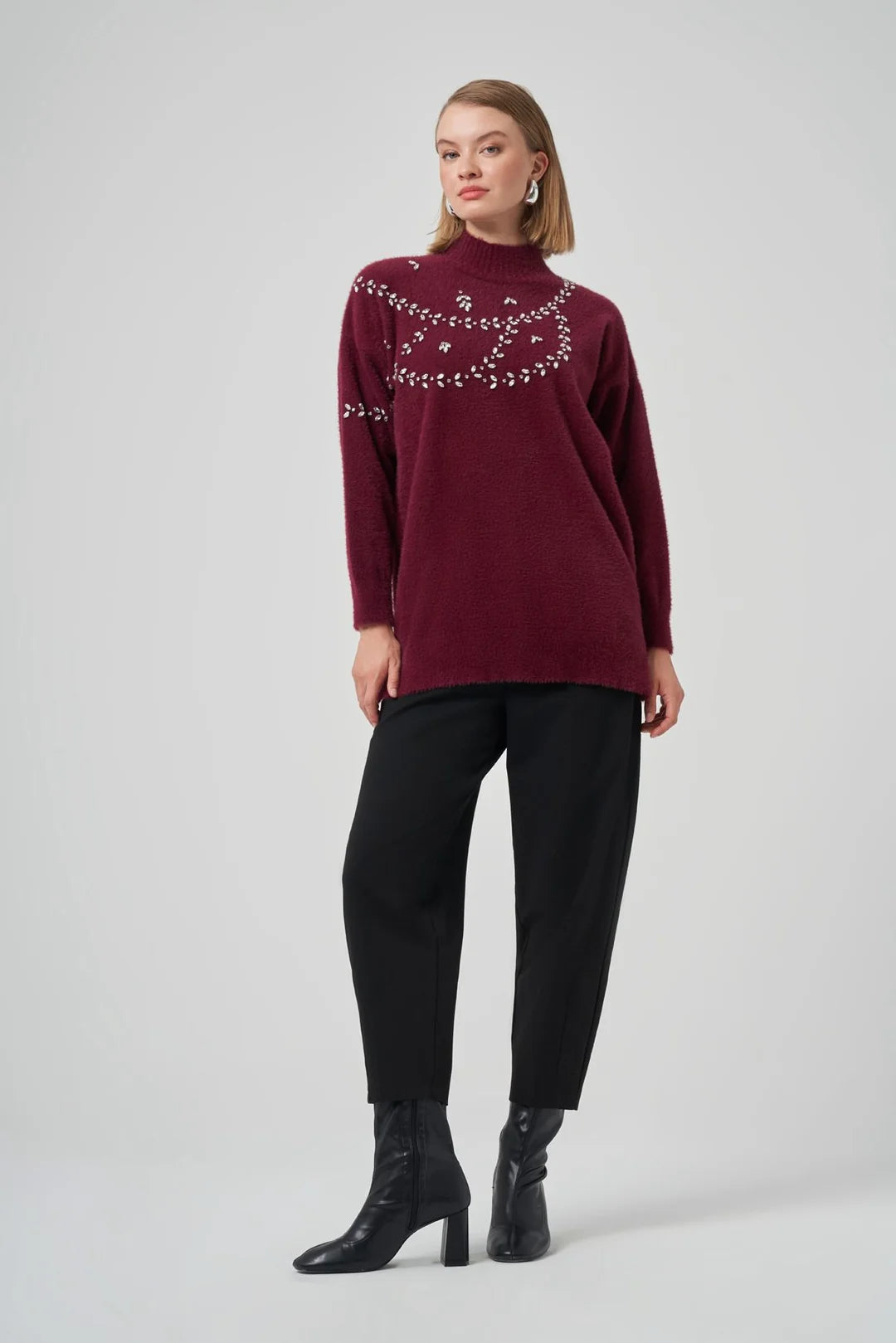 Nuss 7002 Ön Taş İşlemeli Angora