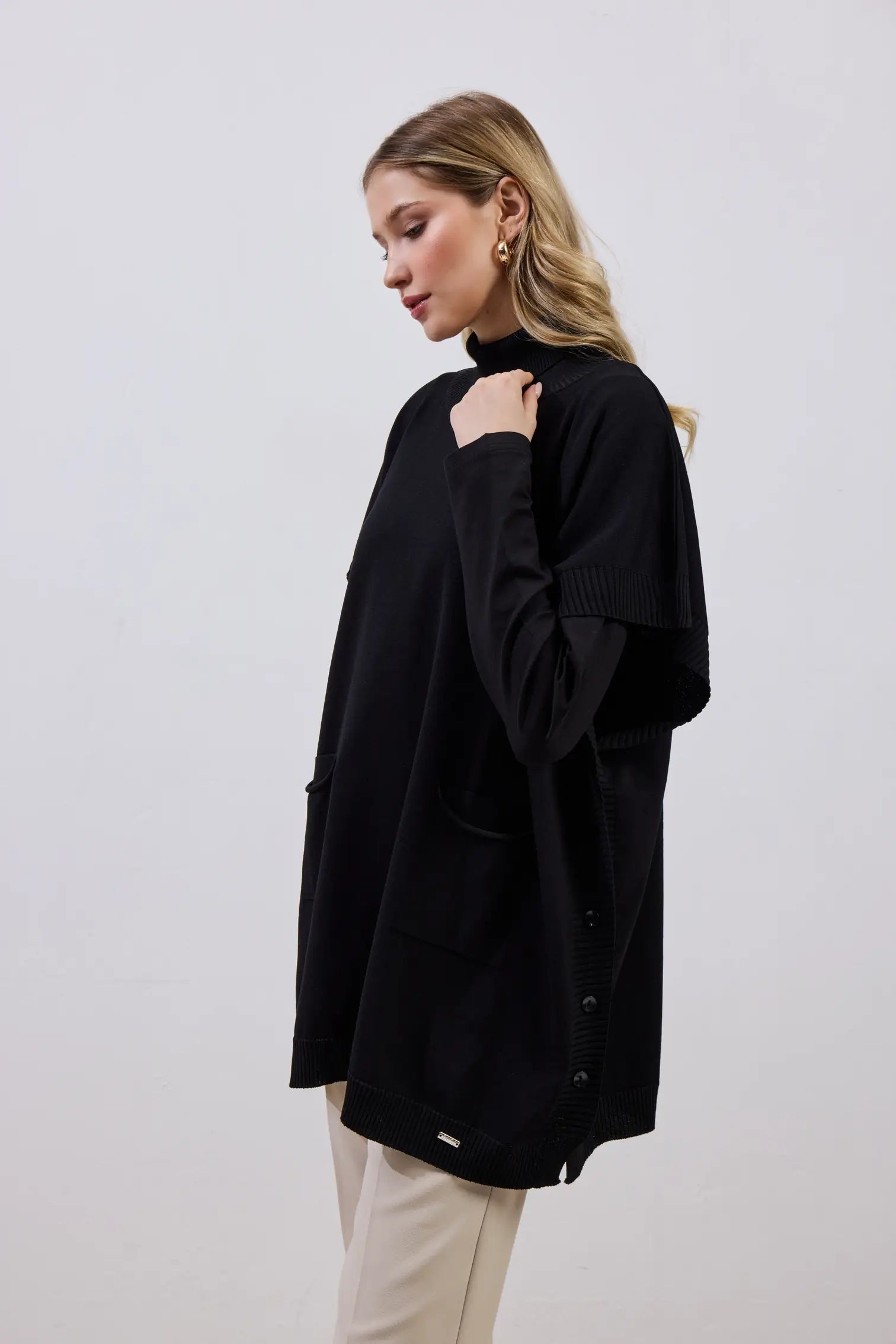 Merserize Süveter Beyaz