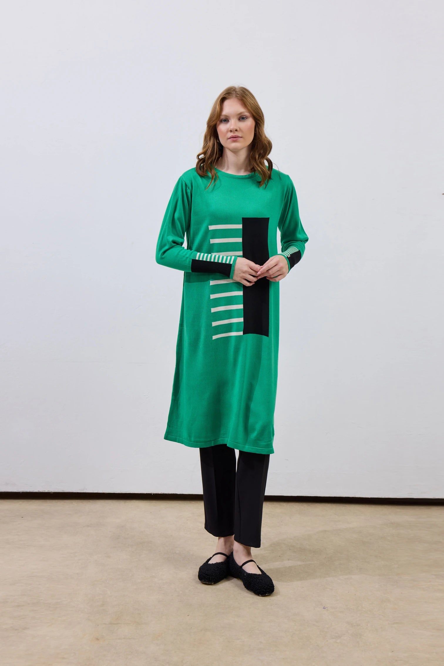 Desenli Merserize Tunik