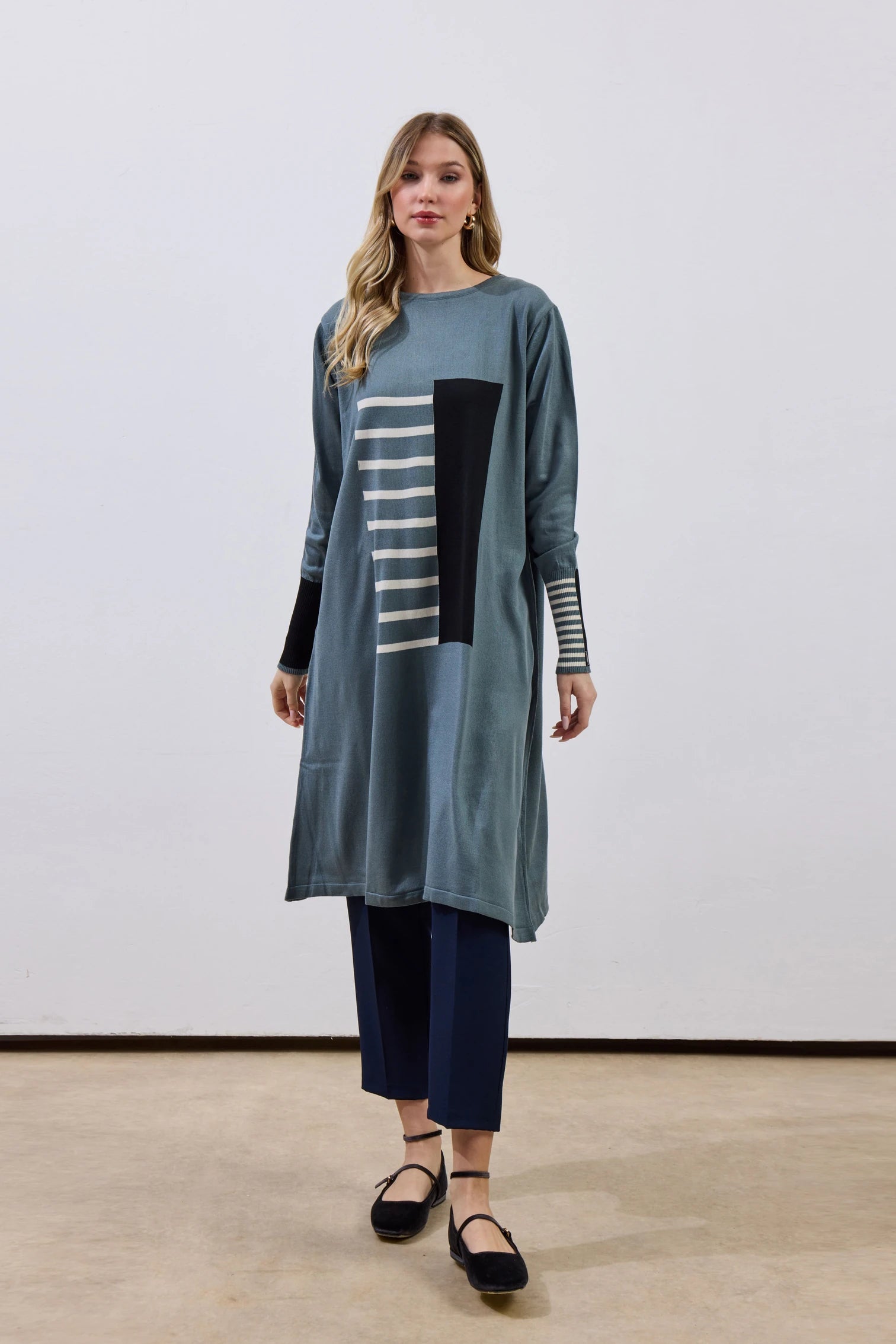 Desenli Merserize Tunik