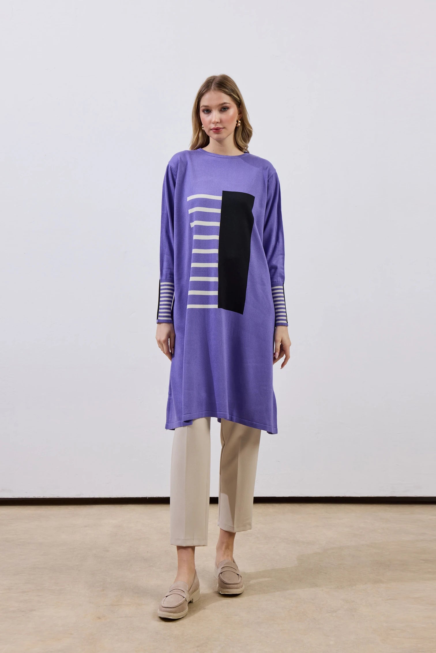 Desenli Merserize Tunik