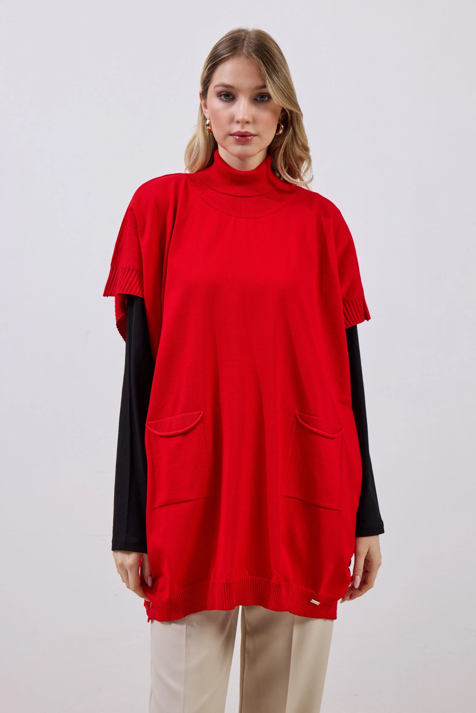 Merserize Süveter Beyaz