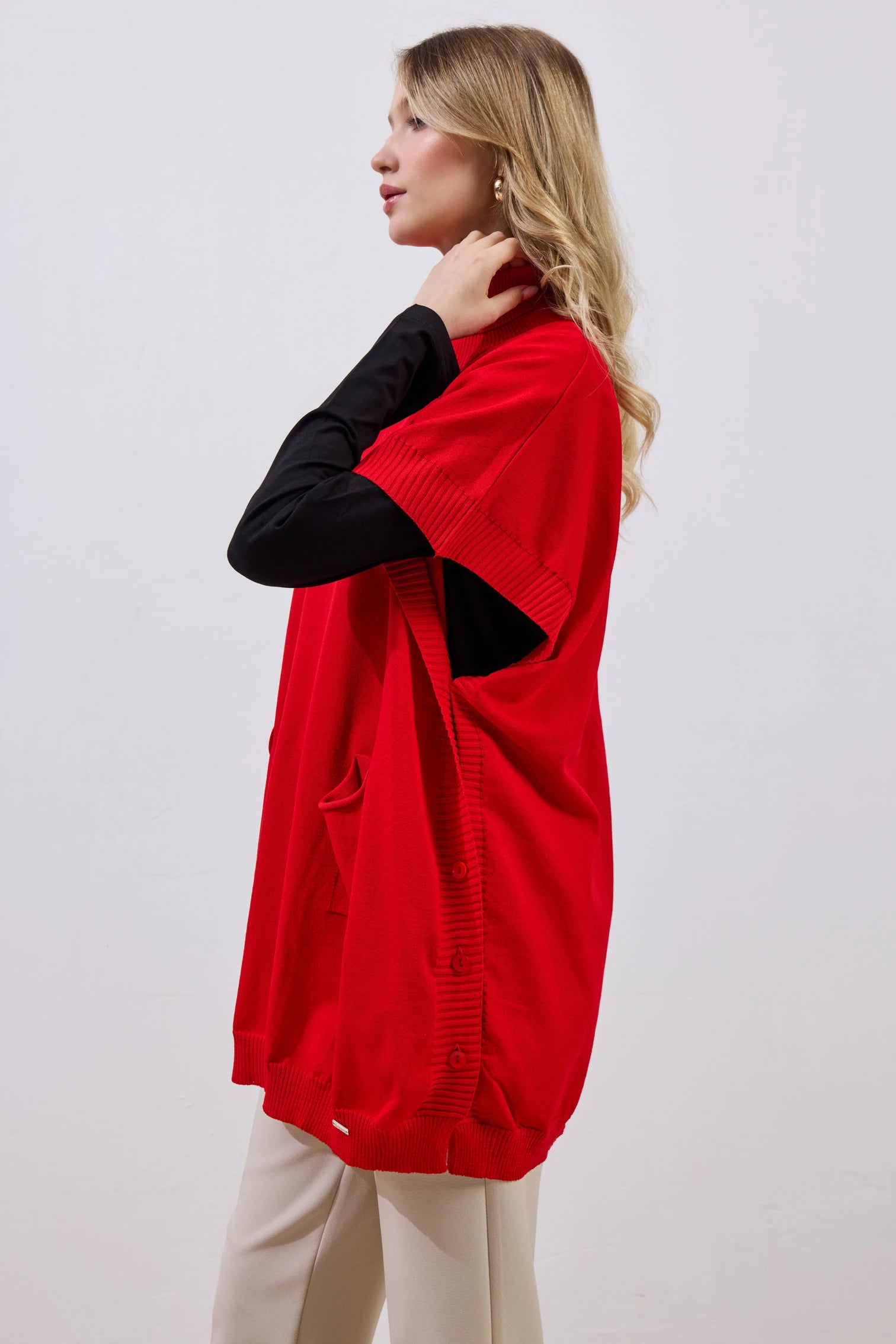 Merserize Süveter Beyaz