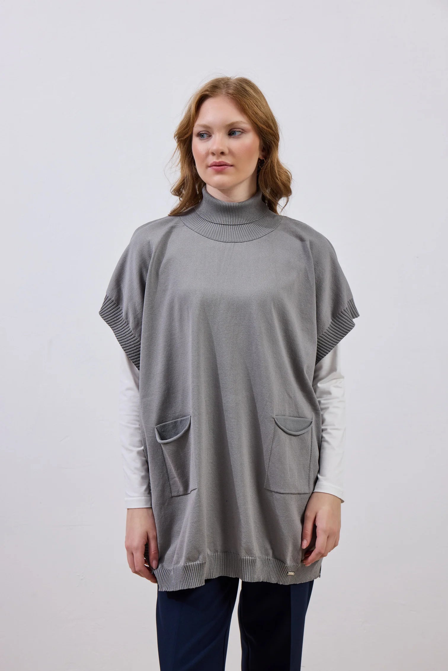 Merserize Süveter Beyaz