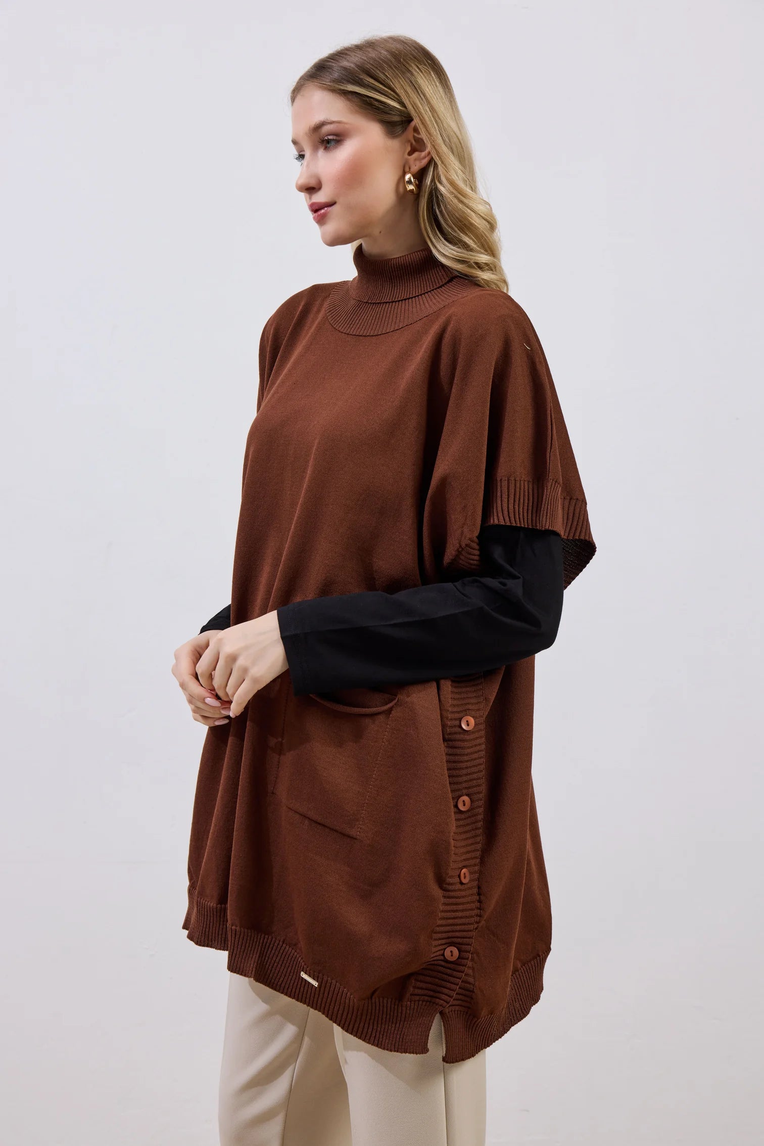 Merserize Süveter Beyaz