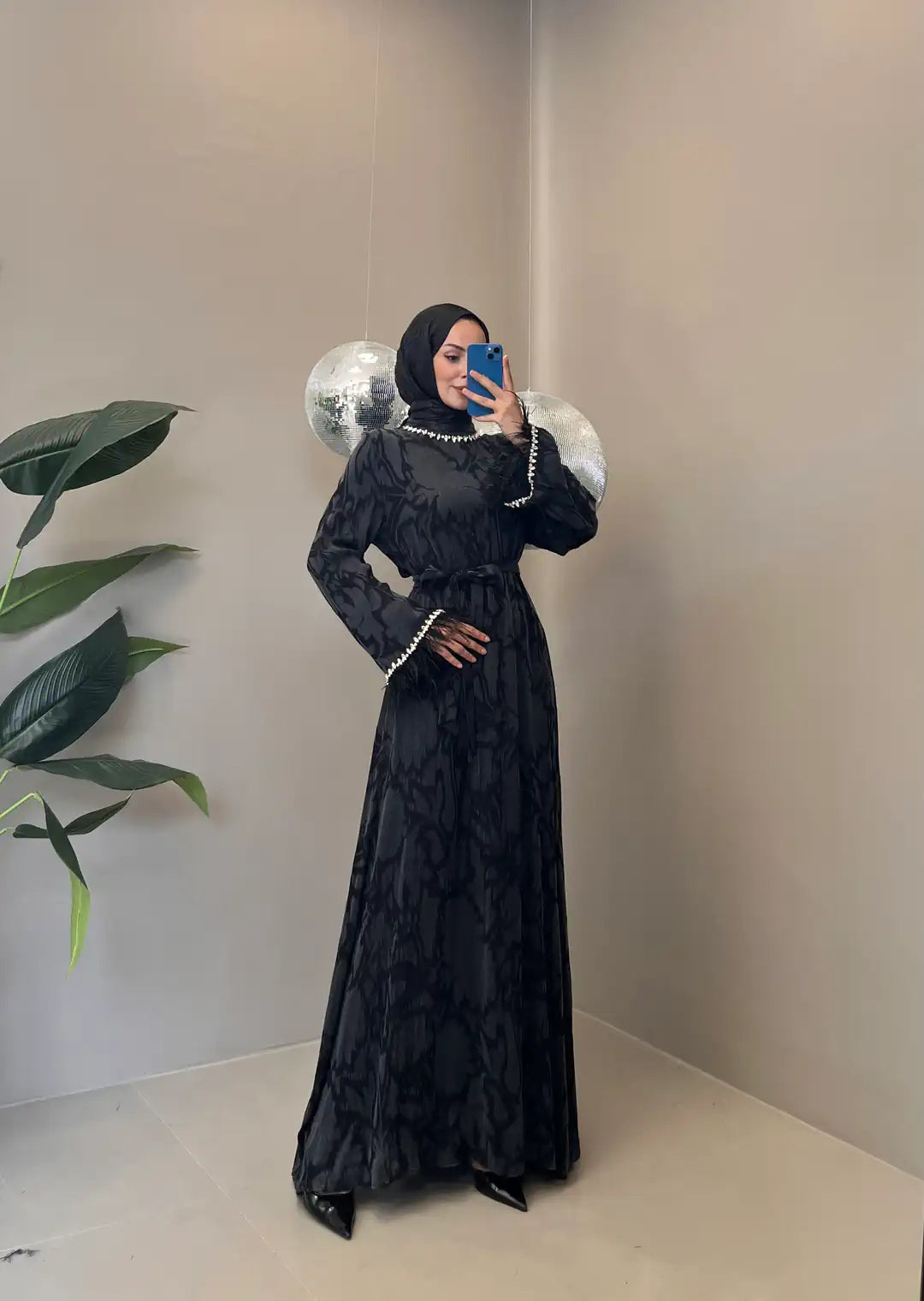 Taşlı Cupra Elbise