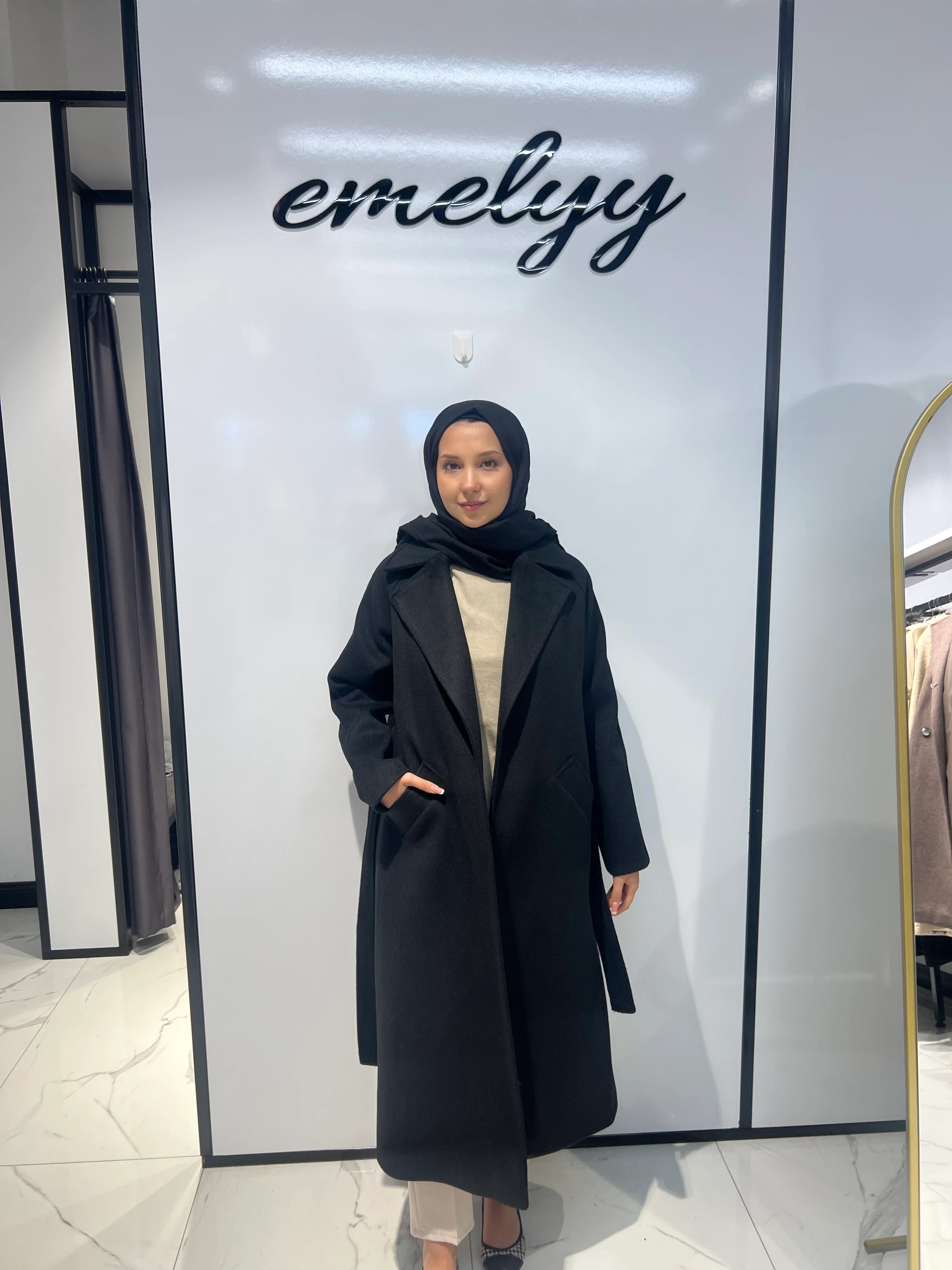 Kaşmir Kaban Düğmesiz