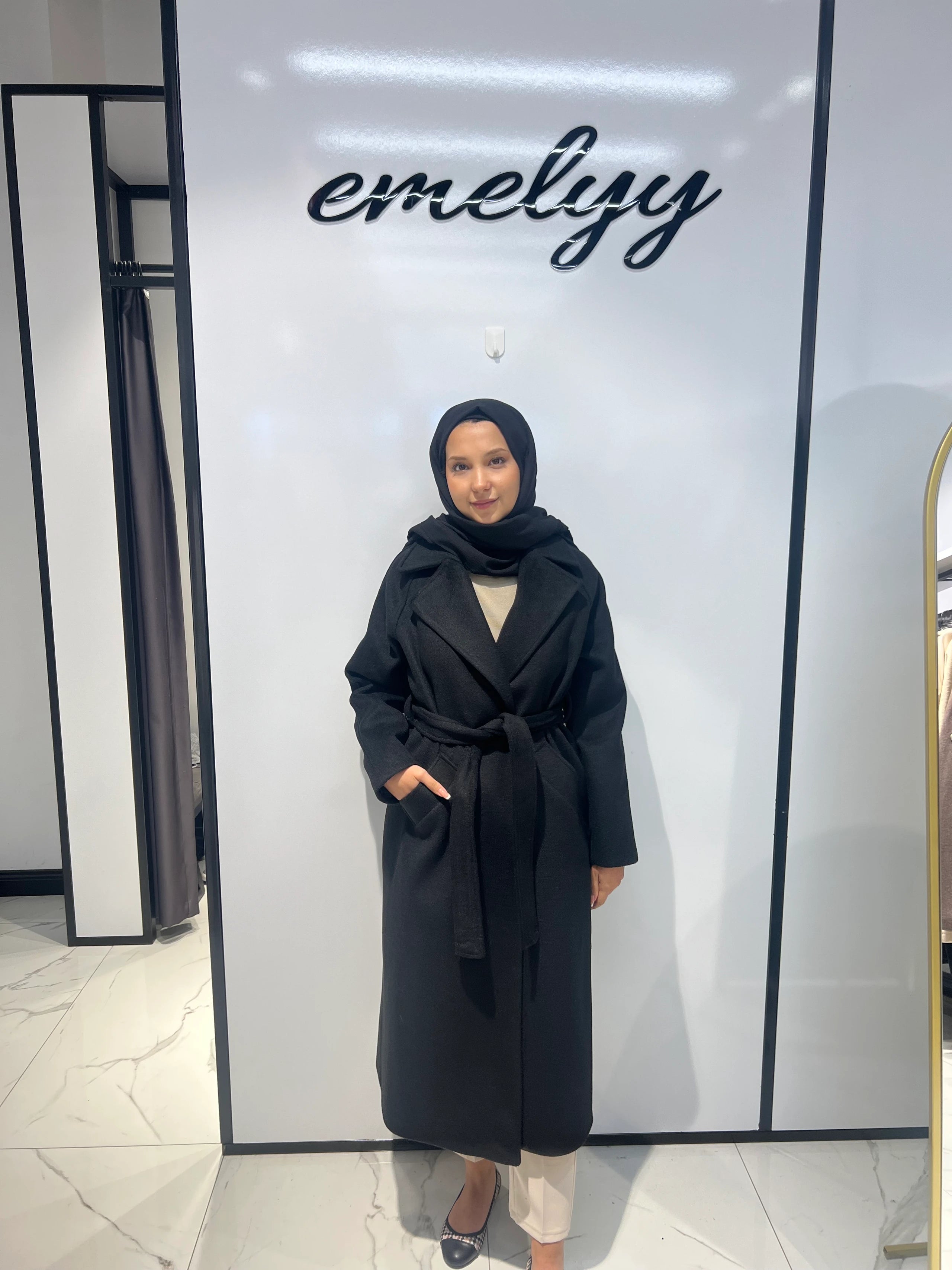 Kaşmir Kaban Düğmesiz