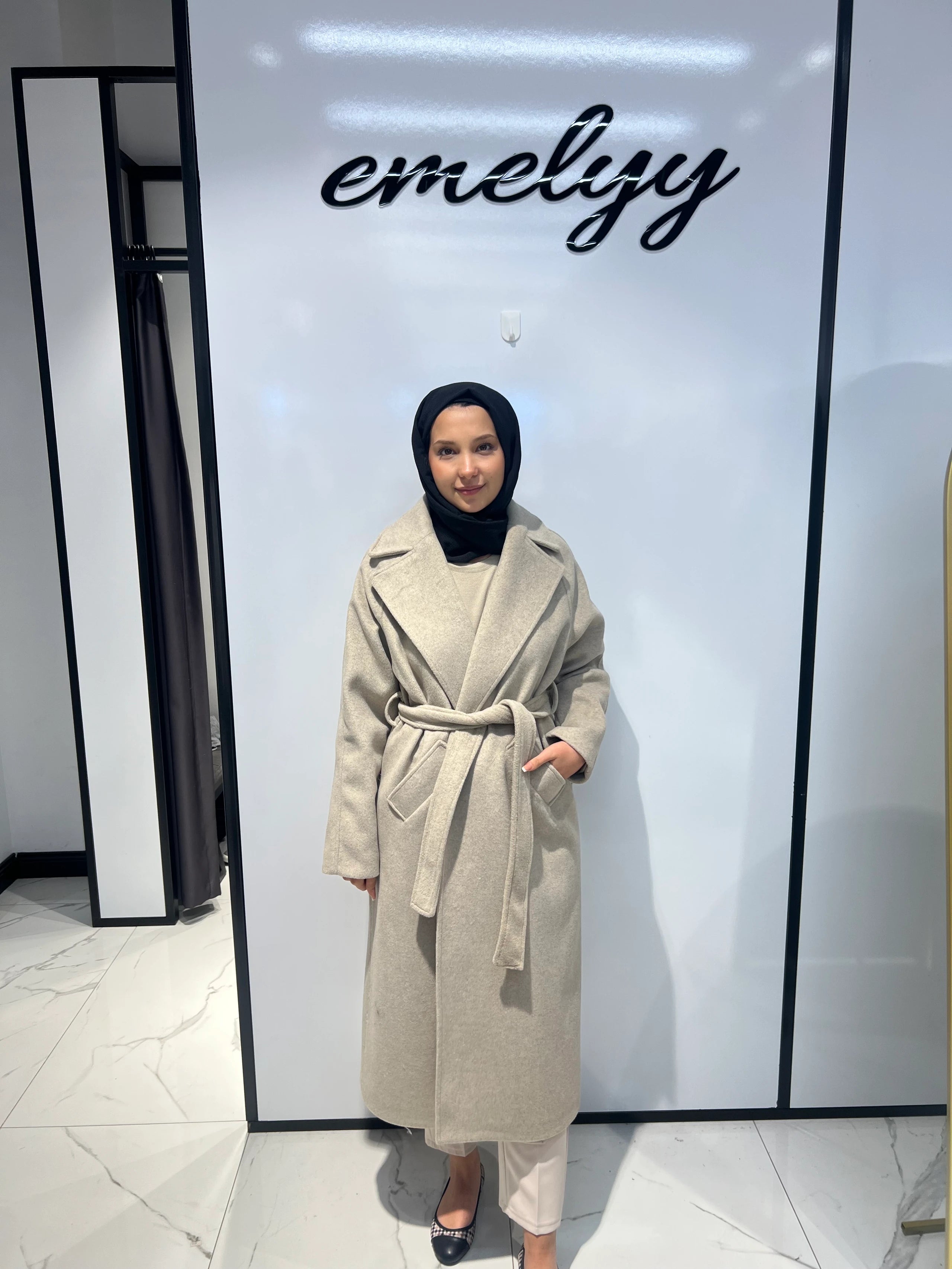 Kaşmir Kaban Düğmesiz