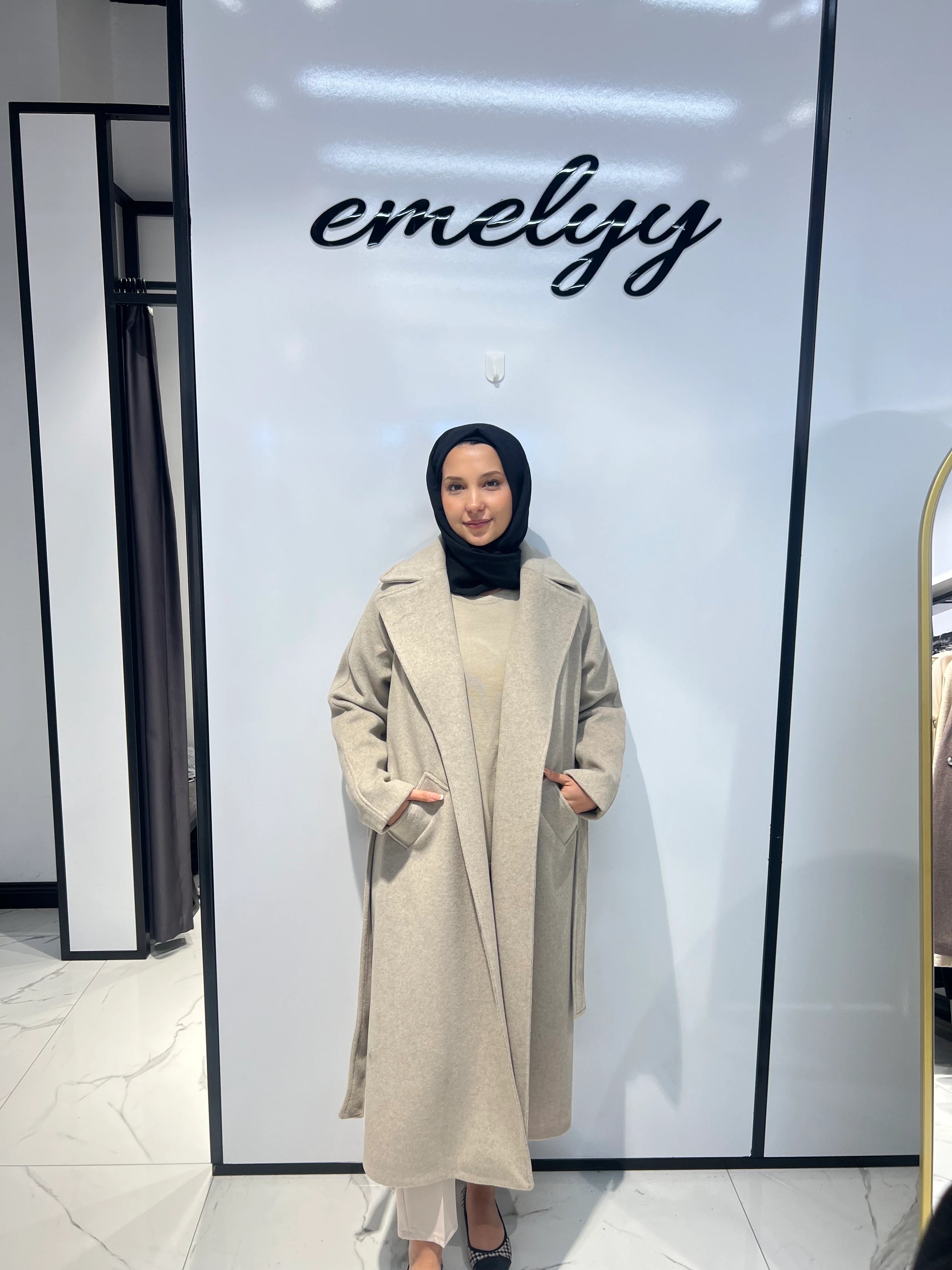 Kaşmir Kaban Düğmesiz