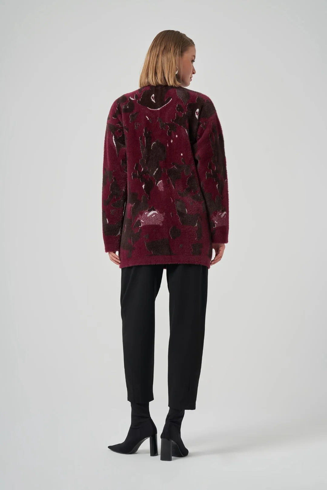 Nuss 7006 Angora Desenli Hırka