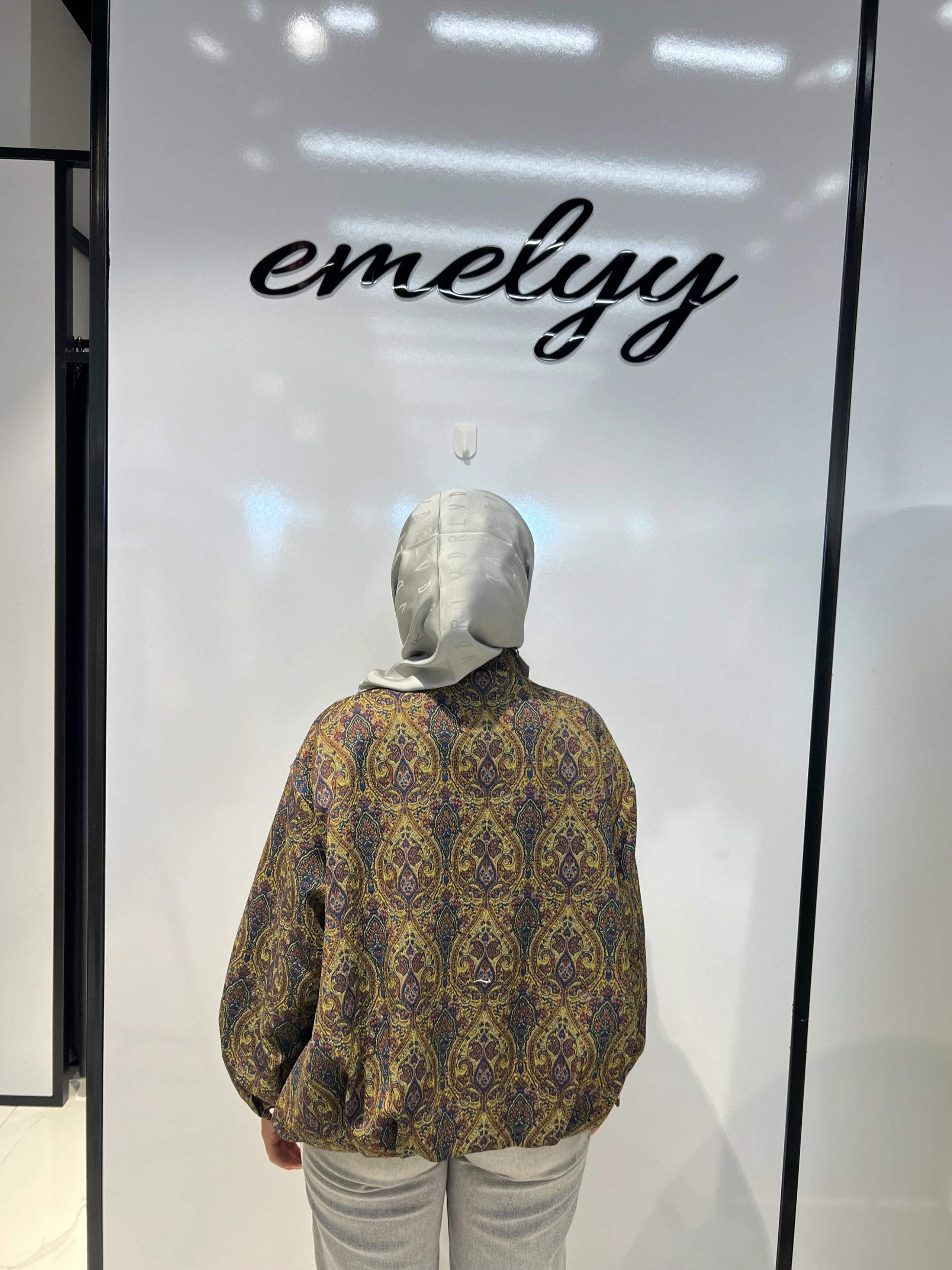 Etnik Desen Bomber Ceket