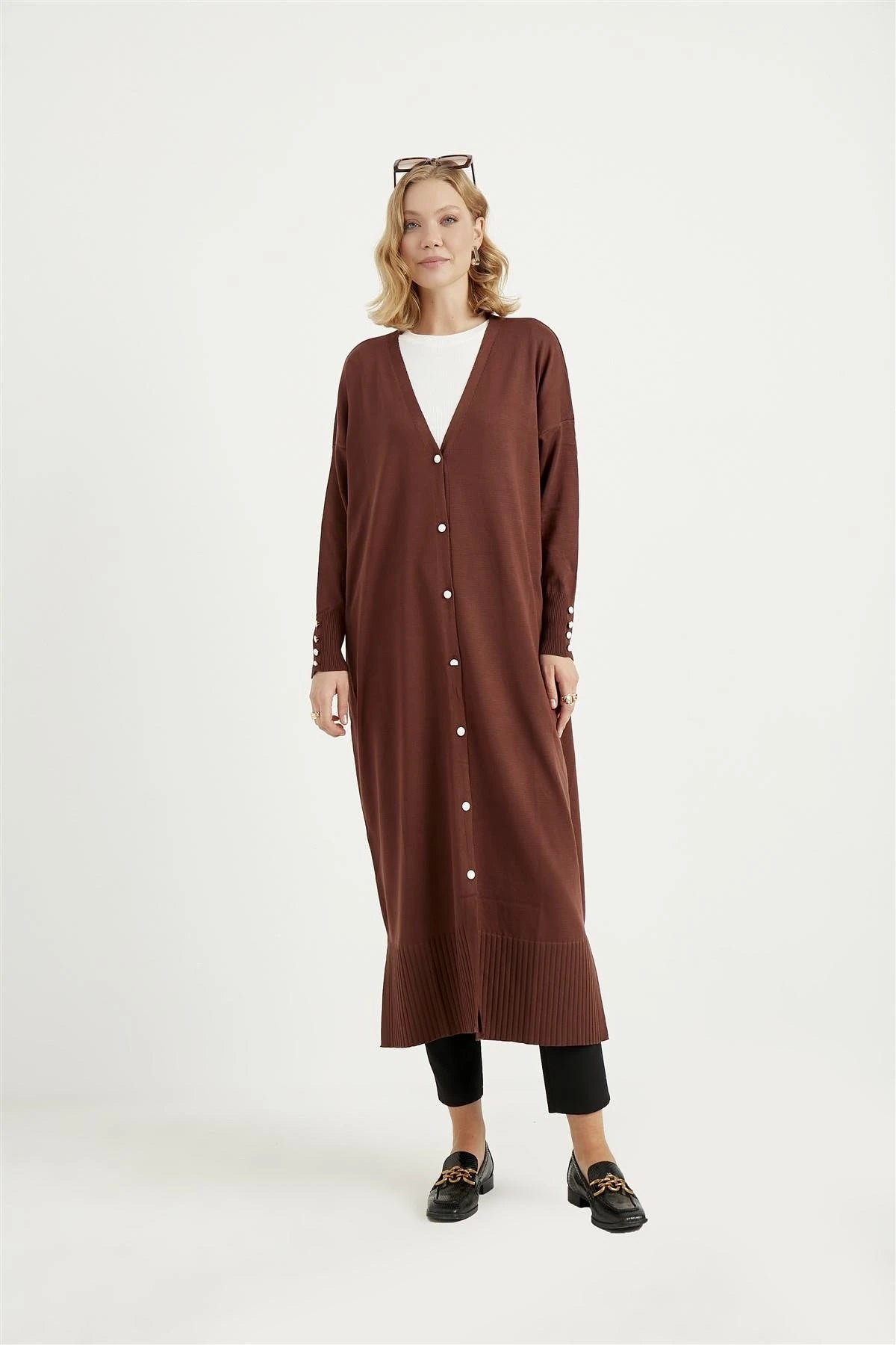 V Yaka Tam Boy Hırka