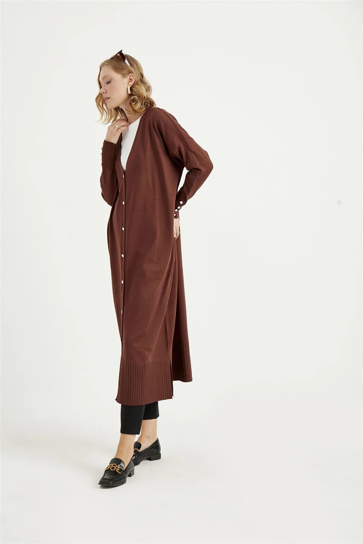 V Yaka Tam Boy Hırka