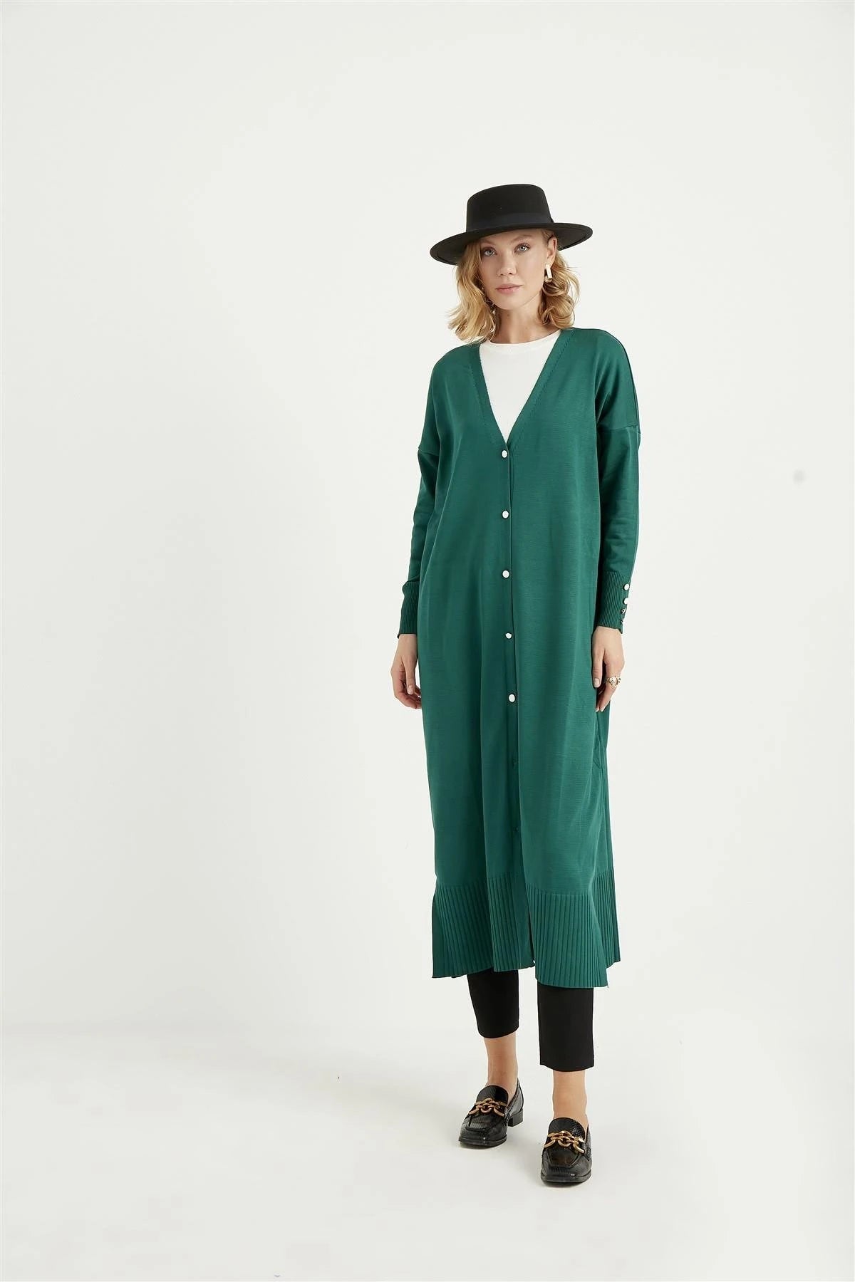 V Yaka Tam Boy Hırka