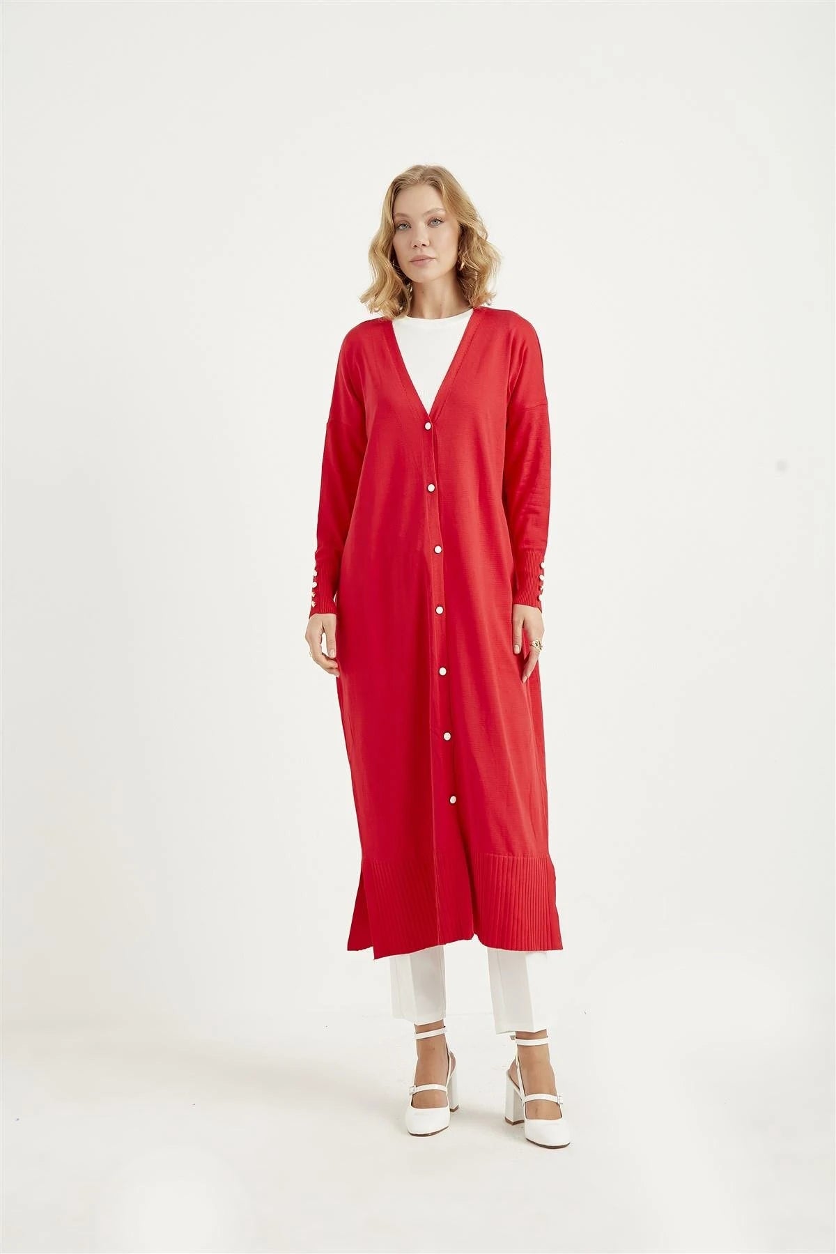 V Yaka Tam Boy Hırka