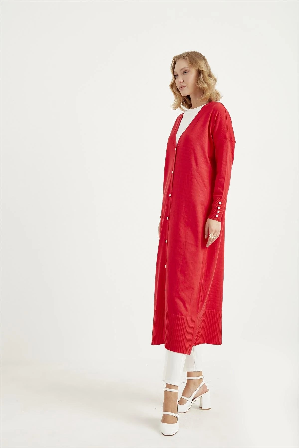 V Yaka Tam Boy Hırka