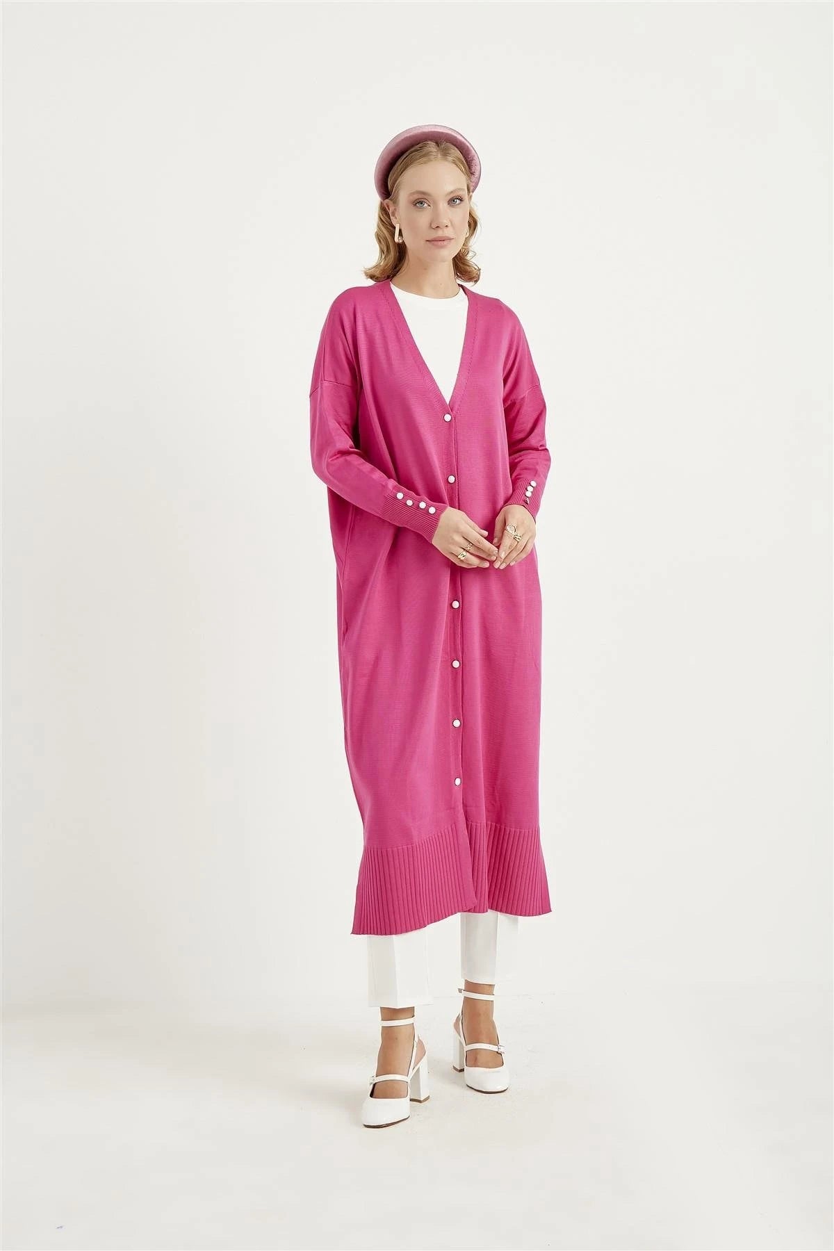 V Yaka Tam Boy Hırka