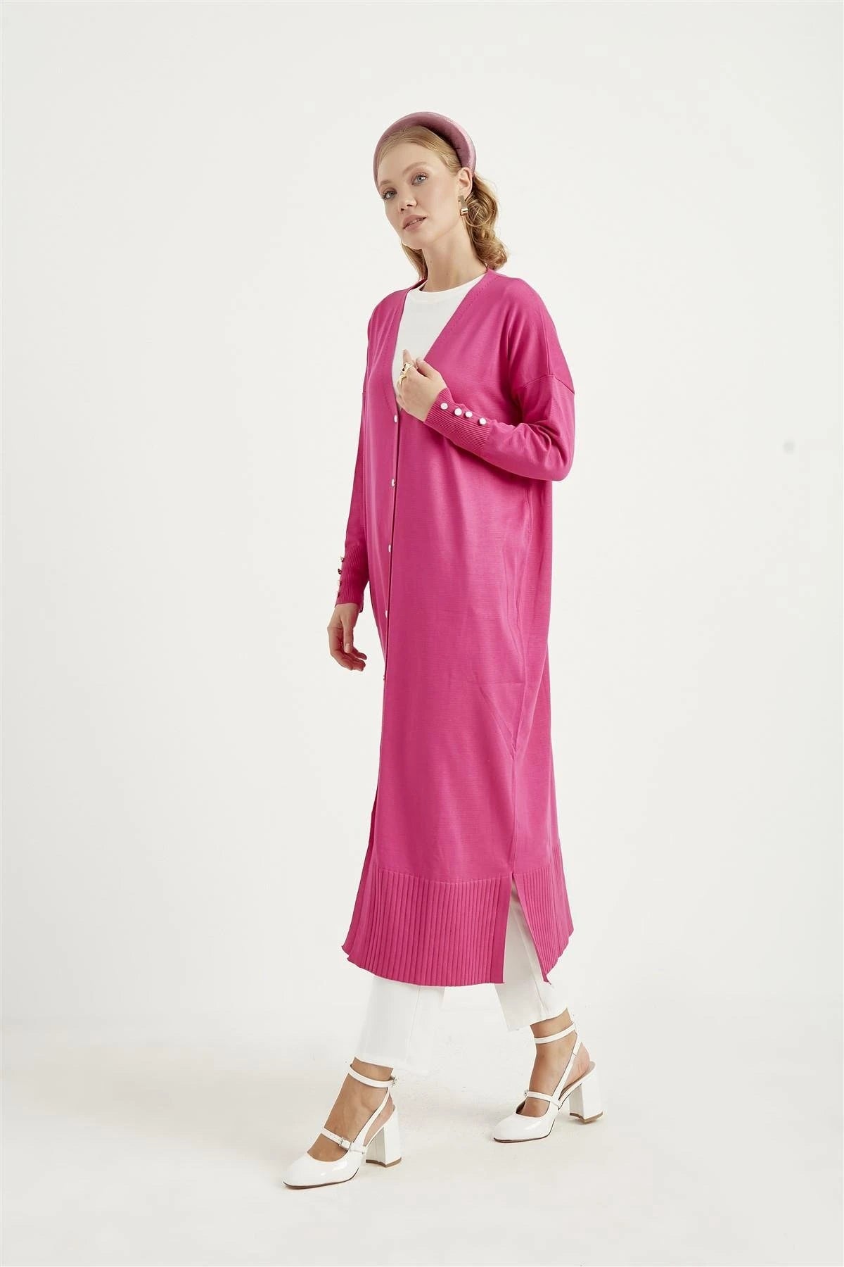 V Yaka Tam Boy Hırka